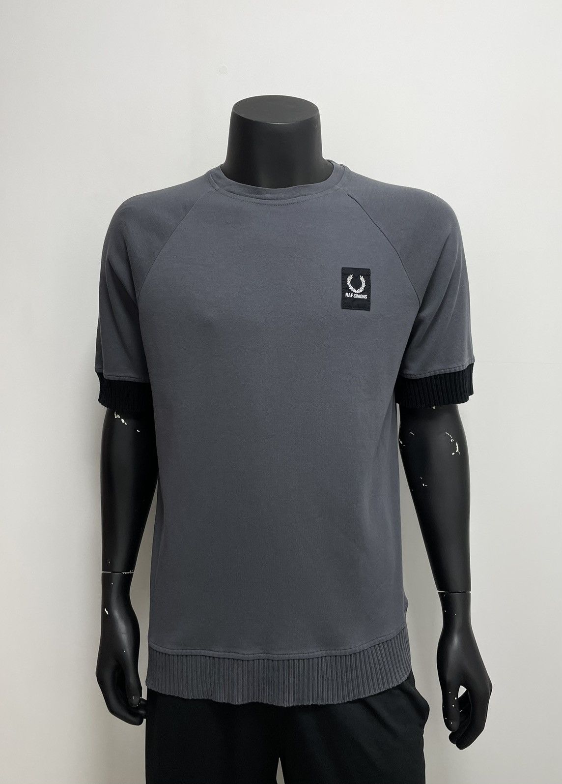 Raf Simons X Fred Perry Grey Raglan Sleeve T-shirt