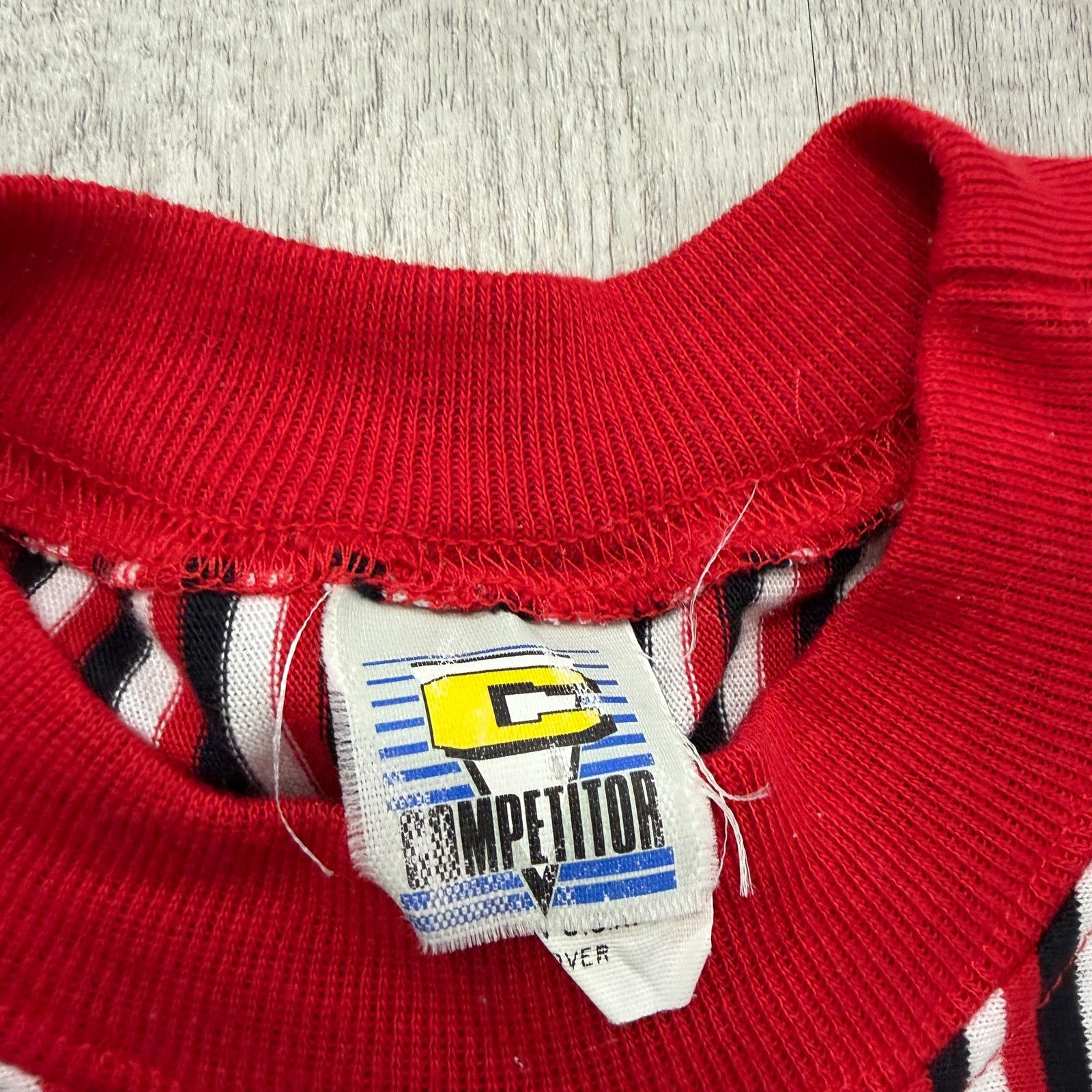 Vintage Vintage Competitor Chicago Bulls Pinstripe Basketball Shirt Size US XL / EU 56 / 4 - 5 Thumbnail