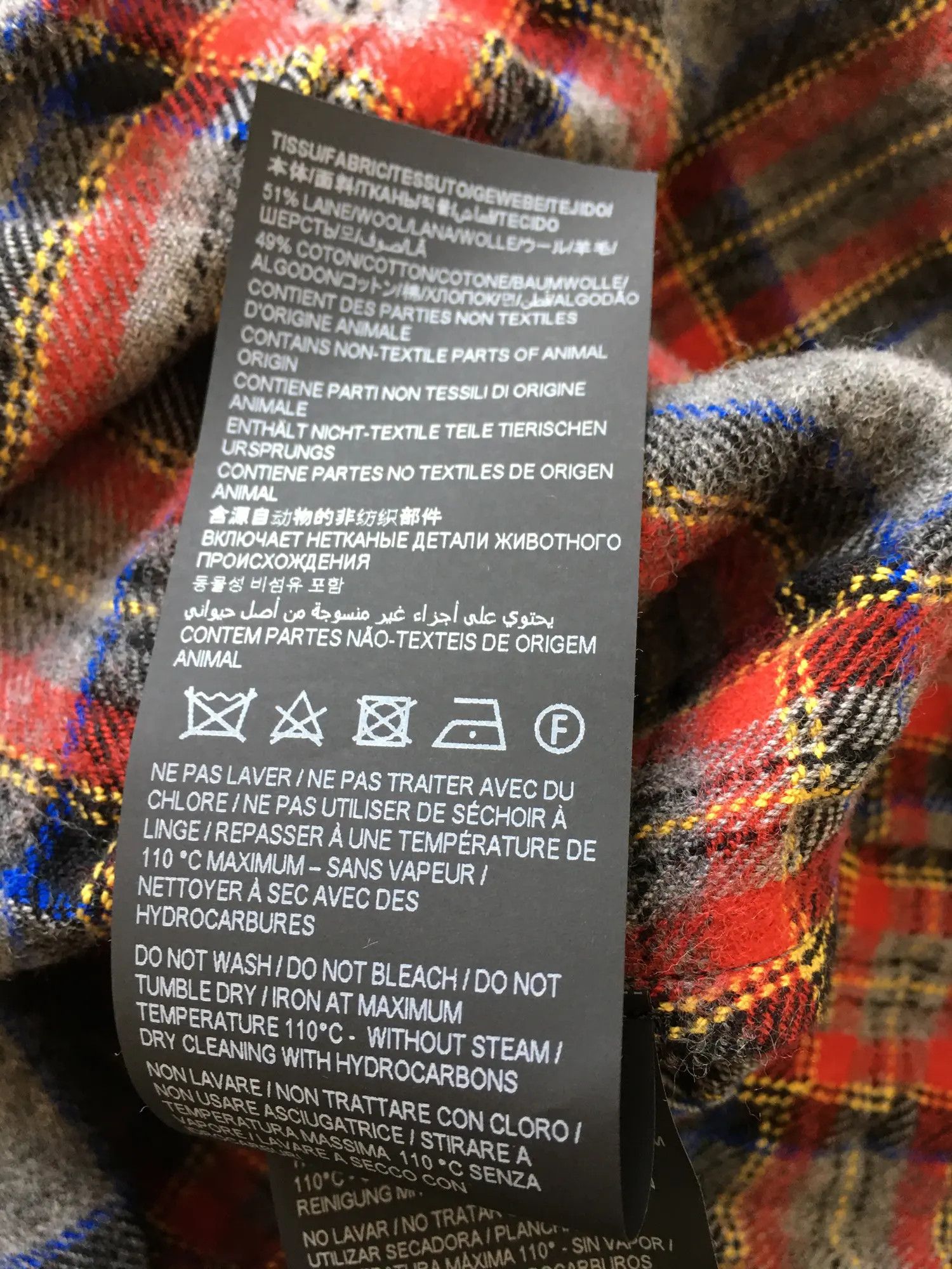 Saint Laurent Paris FW'21 Shirt Wool Flannel Size US L / EU 52-54 / 3 - 5 Thumbnail