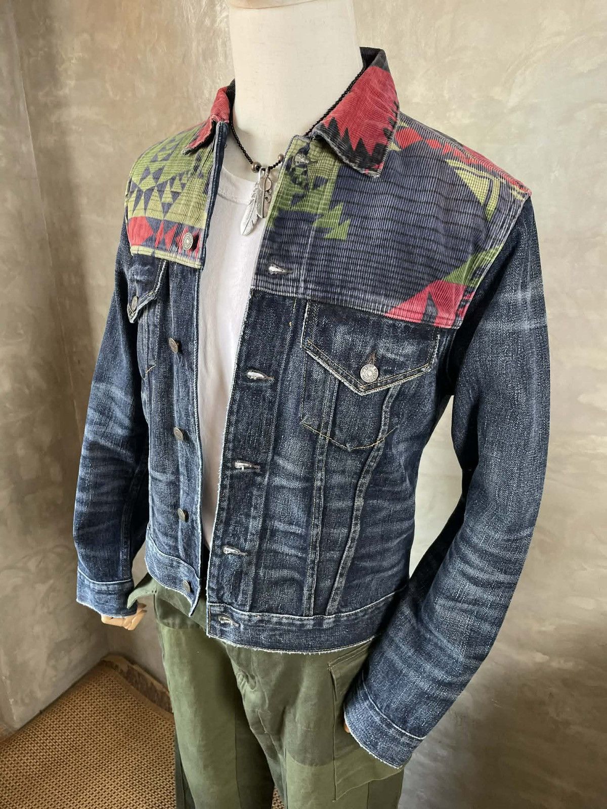 Denim & Supply Ralph Lauren Vintage Ralph Lauren Denim & Supply South Aztec Denim Jacket Size US S / EU 44-46 / 1 - 4 Thumbnail