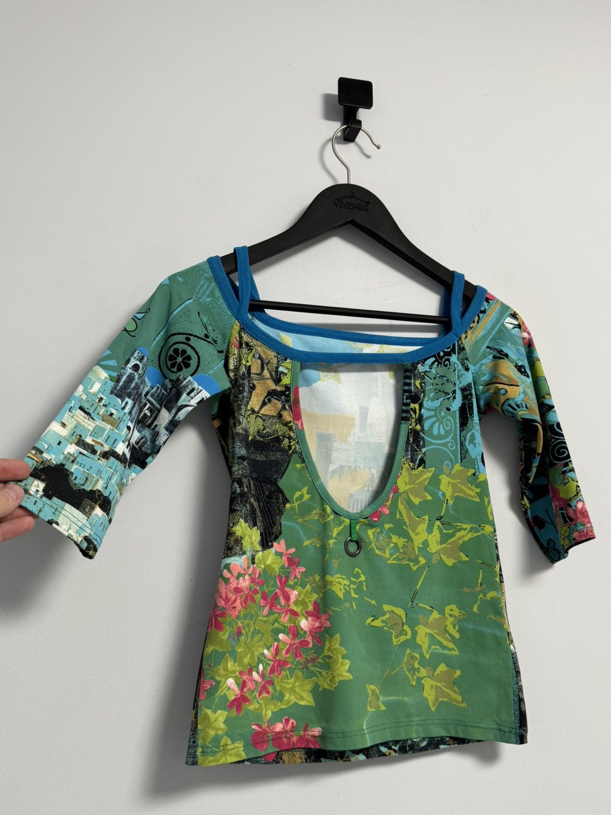 Other Save The Queen 90's Tops Fishbones Abstract Print Poliammide Size M / US 6-8 / IT 42-44 - 14 Thumbnail