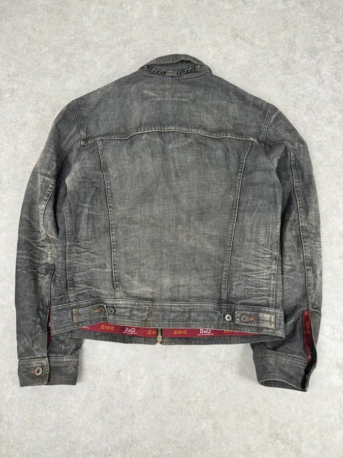 Dolce & Gabbana AW2003 Dolce & Gabbana Grey Raw Denim Jacket Size US L / EU 52-54 / 3 - 5 Thumbnail