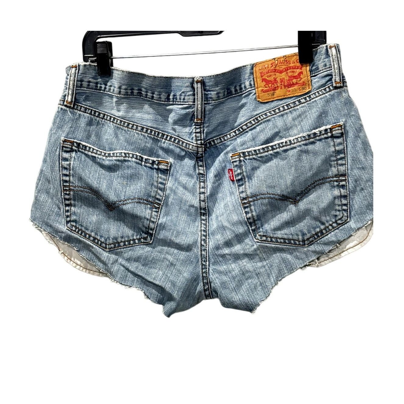 Wrangler WRANGLER Vintage Women's Cut-off Denim Shorts Sz 33 Size 33" - 2 Thumbnail
