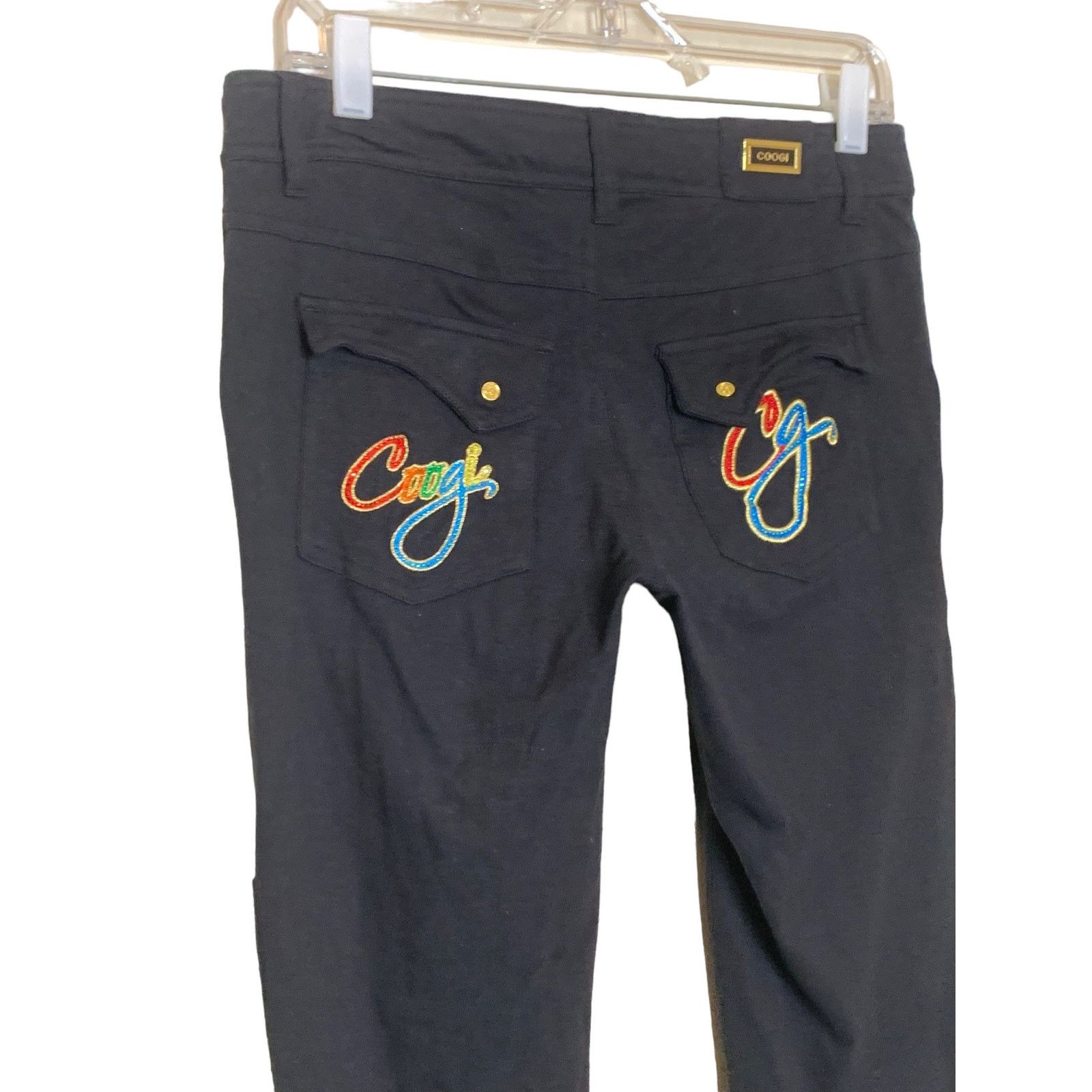 Coogi Coogi black embroidered stretch casual pants size 9/10 Size 32" / US 10 / IT 46 - 14 Thumbnail