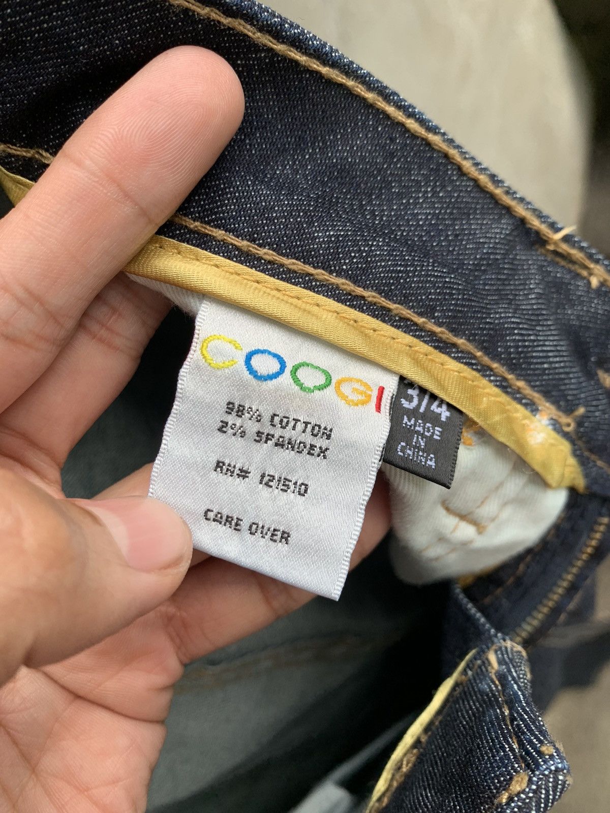 Coogi Rhinestone Logo Denim Jeans Size 27" / US 4 / IT 40 - 8 Thumbnail