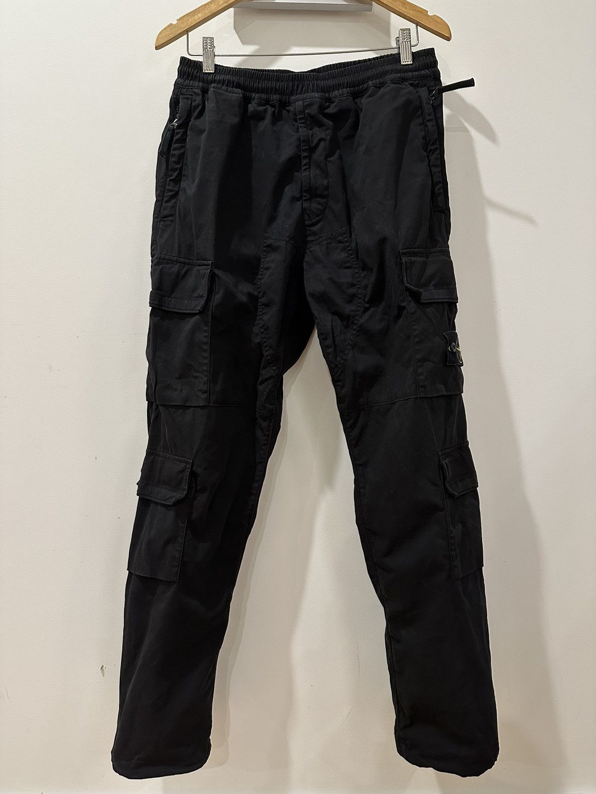 image of Stone Island Cargo Pants Black 7 Pocket W 32, Men's