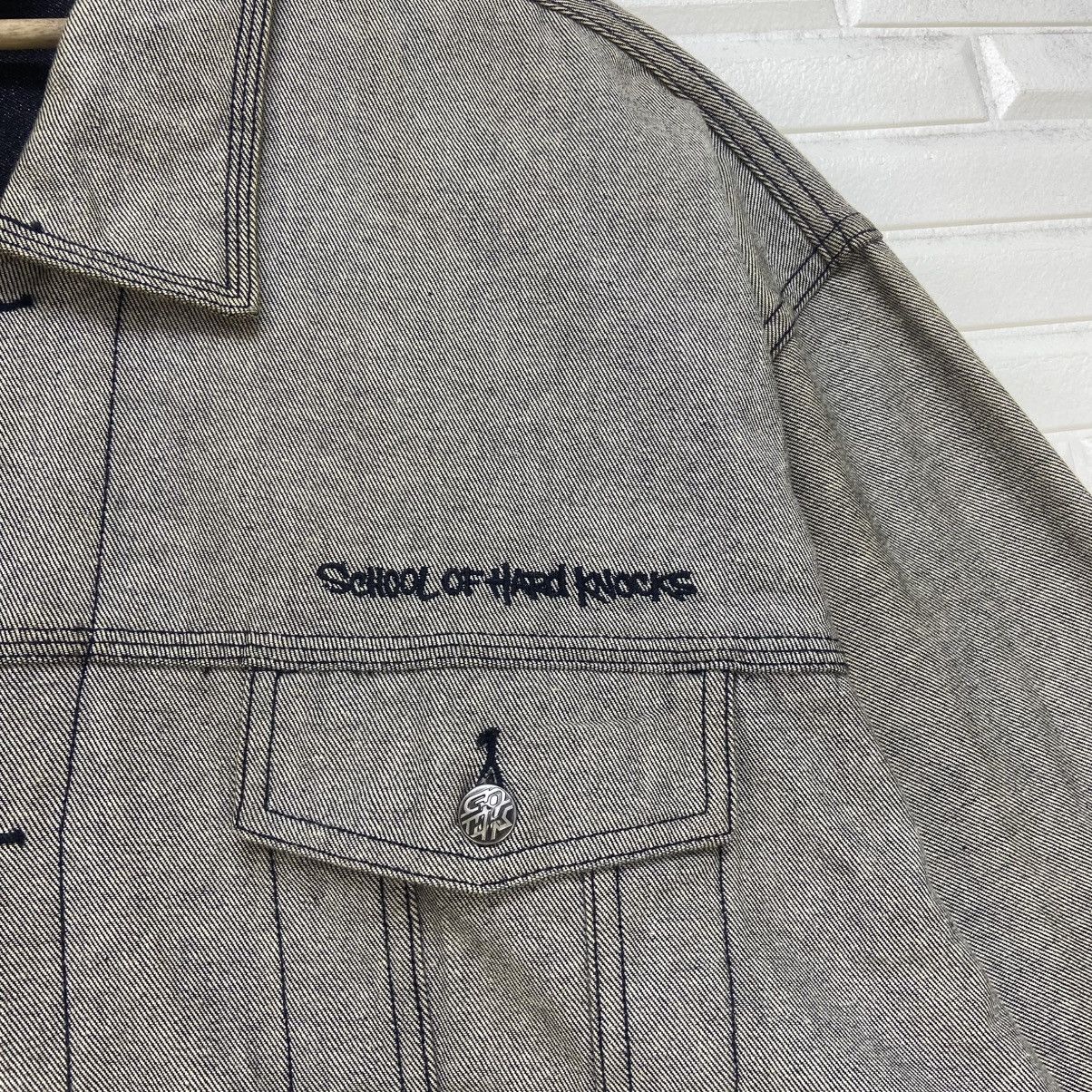 Rap Tees × Vintage Vtg Brooklyn School of Hard Knocks Big Logo Denim Trucker Size US XXL / EU 58 / 5 - 6 Thumbnail