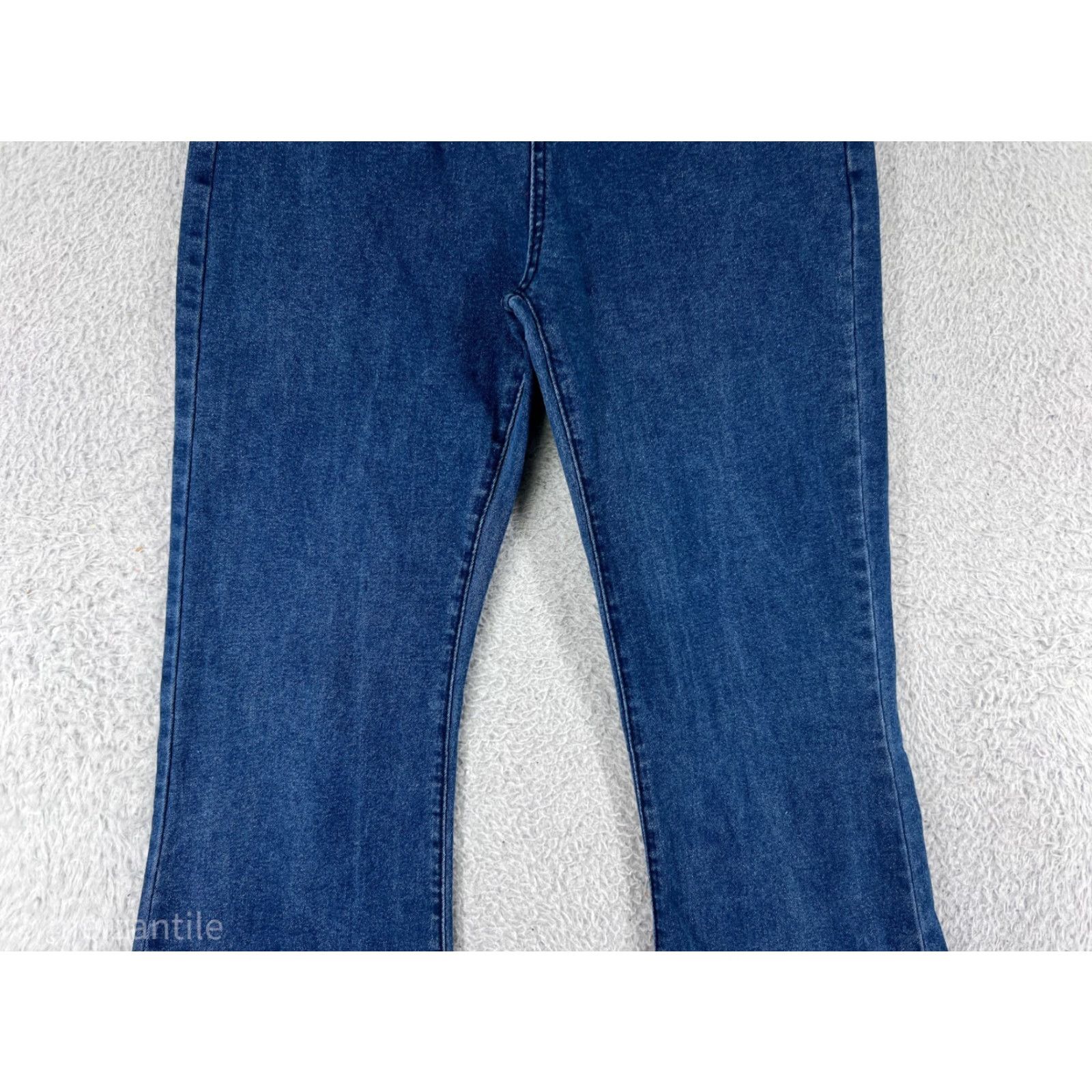 Shein SHEIN Jeans Shirt Womens Small Blue Denim Flared High Rise 27 Inseam 5-Pocket Polyester Blend Size 28" / US 6 / IT 42 - 3 Thumbnail
