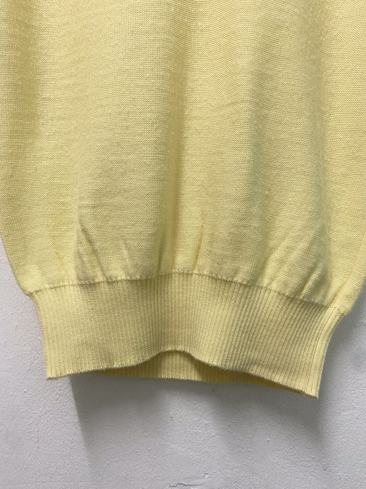 Sergio Tacchini × Vintage Vintage Sergio Tacchini Yellow Vest Size L / US 10 / IT 46 - 5 Thumbnail