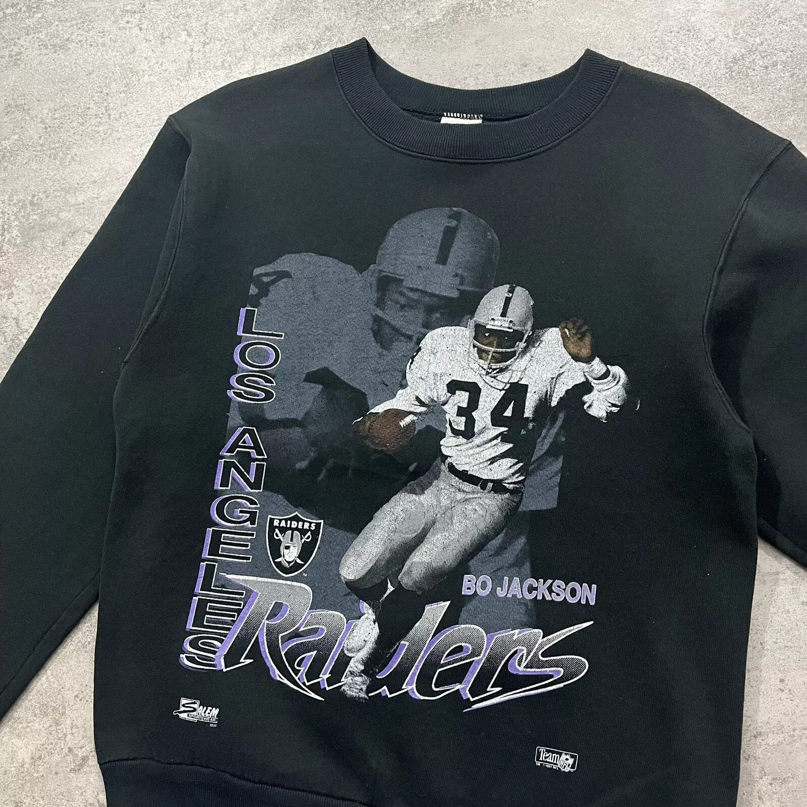 NFL × Vintage BO JACKSON LOS ANGELES RAIDERS SALEM SPORTSWEAR 1991 Size US M / EU 48-50 / 2 - 2 Thumbnail