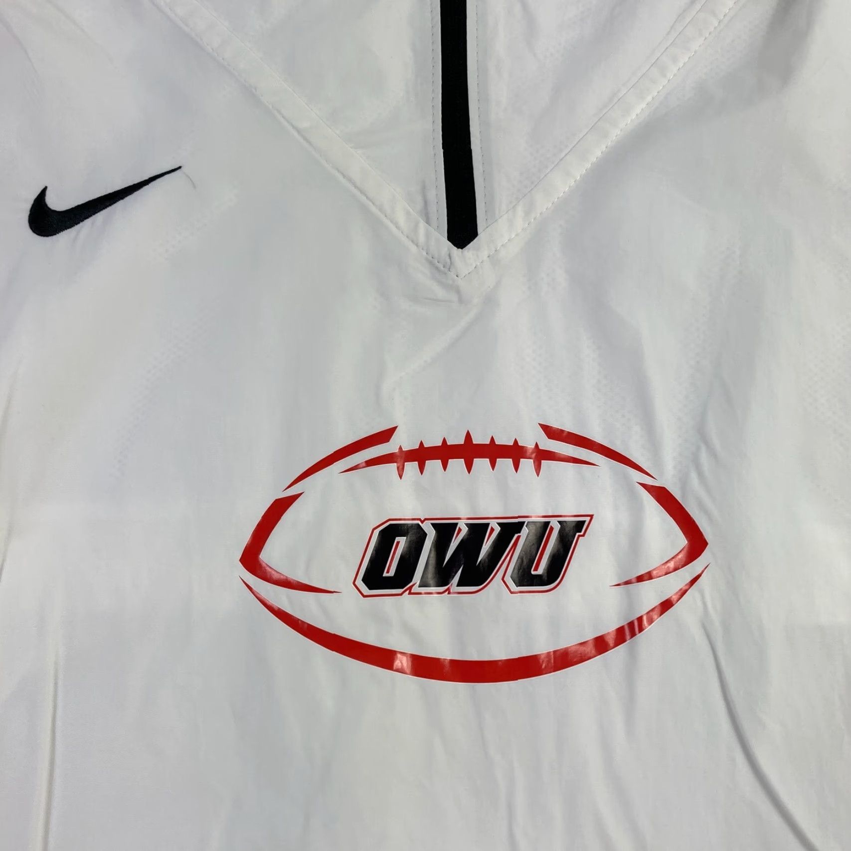 Nike Nike Windbreaker Jacket Mens Large Colorblock Hooded Football Ohio Wesleyan Size US L / EU 52-54 / 3 - 4 Thumbnail