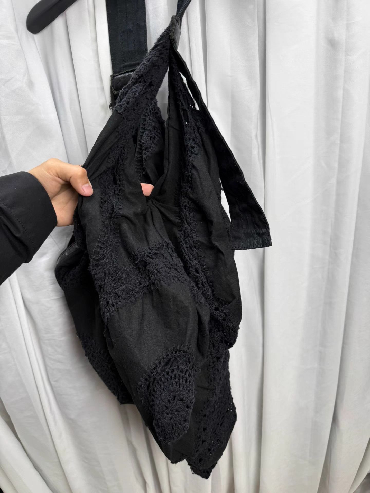 Yohji Yamamoto Yohji Yamamoto Y's Hollow Flower Woven Dumpling Bag K20 Size ONE SIZE - 7 Thumbnail