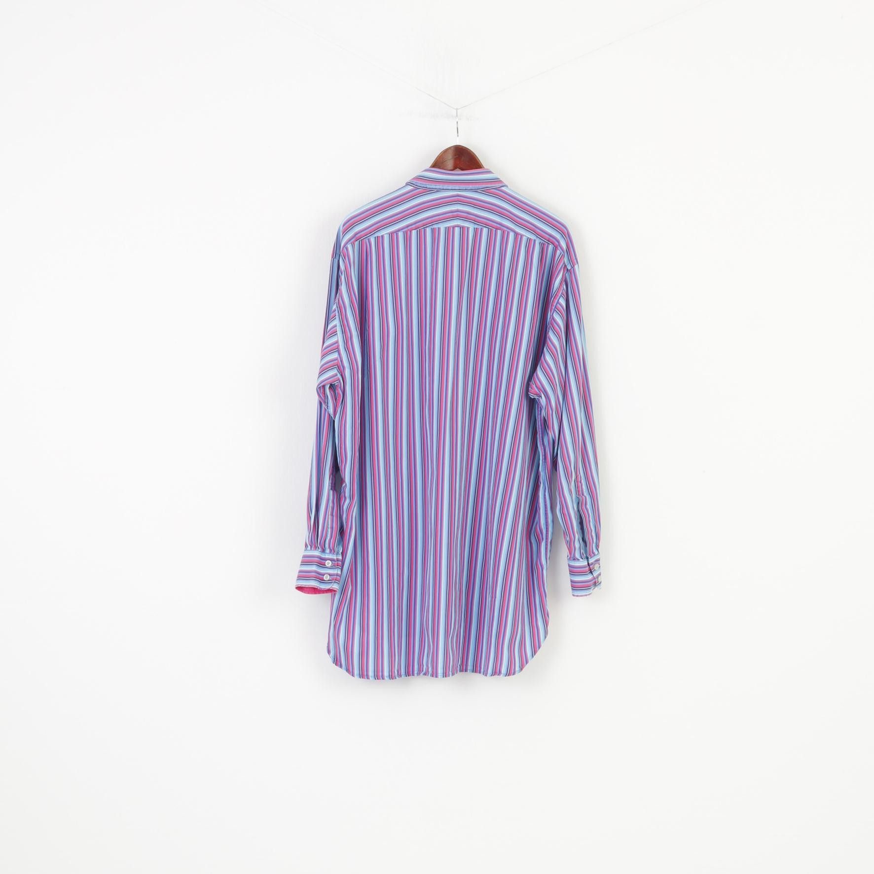 Joseph Joseph Turner Men 37R Casual Shirt Cotton Striped 10229 Size 36R - 6 Thumbnail