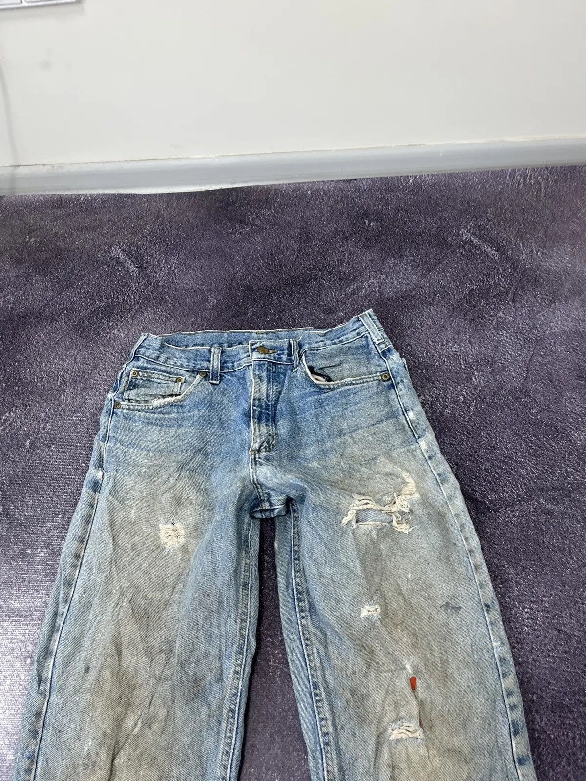 Carhartt Vintage 90s Carhartt Washed Distressed Work Hype Jeans Size US 30 / EU 46 - 8 Thumbnail