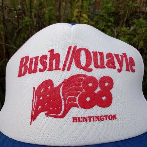 Vintage DS Vintage Bush/Quayle 1988 Snap Back Trucker Hat Cap Size ONE SIZE - 2 Thumbnail