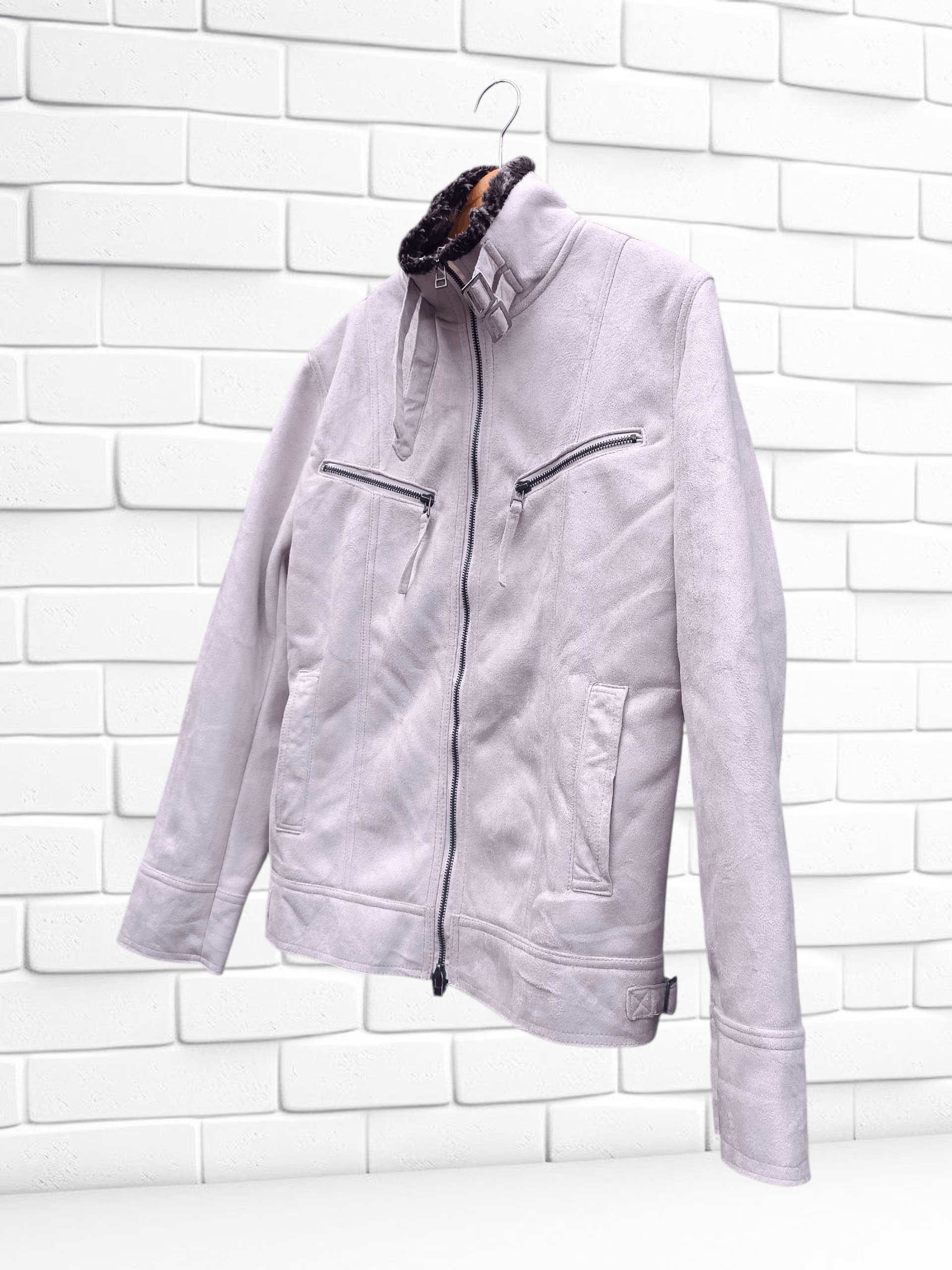Japanese Brand Japanese Faux Fur Biker Winter Jacket Ifsixwasnine Style Size US M / EU 48-50 / 2 - 2 Thumbnail