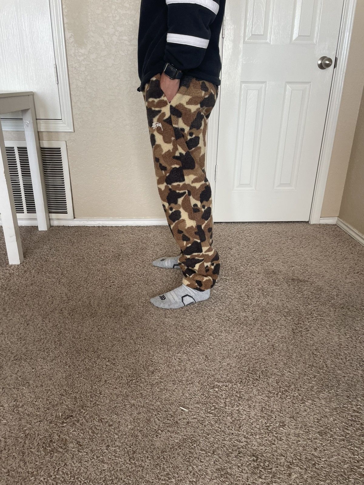 Stussy Camo Fleece Joggers Size US 28 / EU 44 - 2 Thumbnail