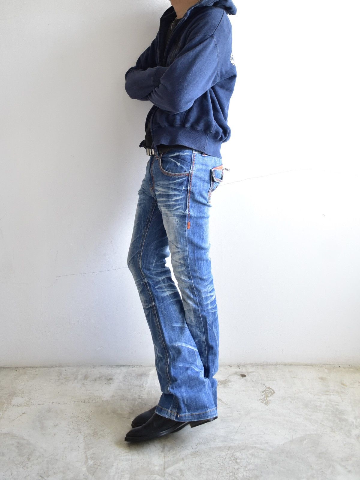 Japanese Brand Vintage Flapper Flared Jeans Size US 29 - 1 Thumbnail