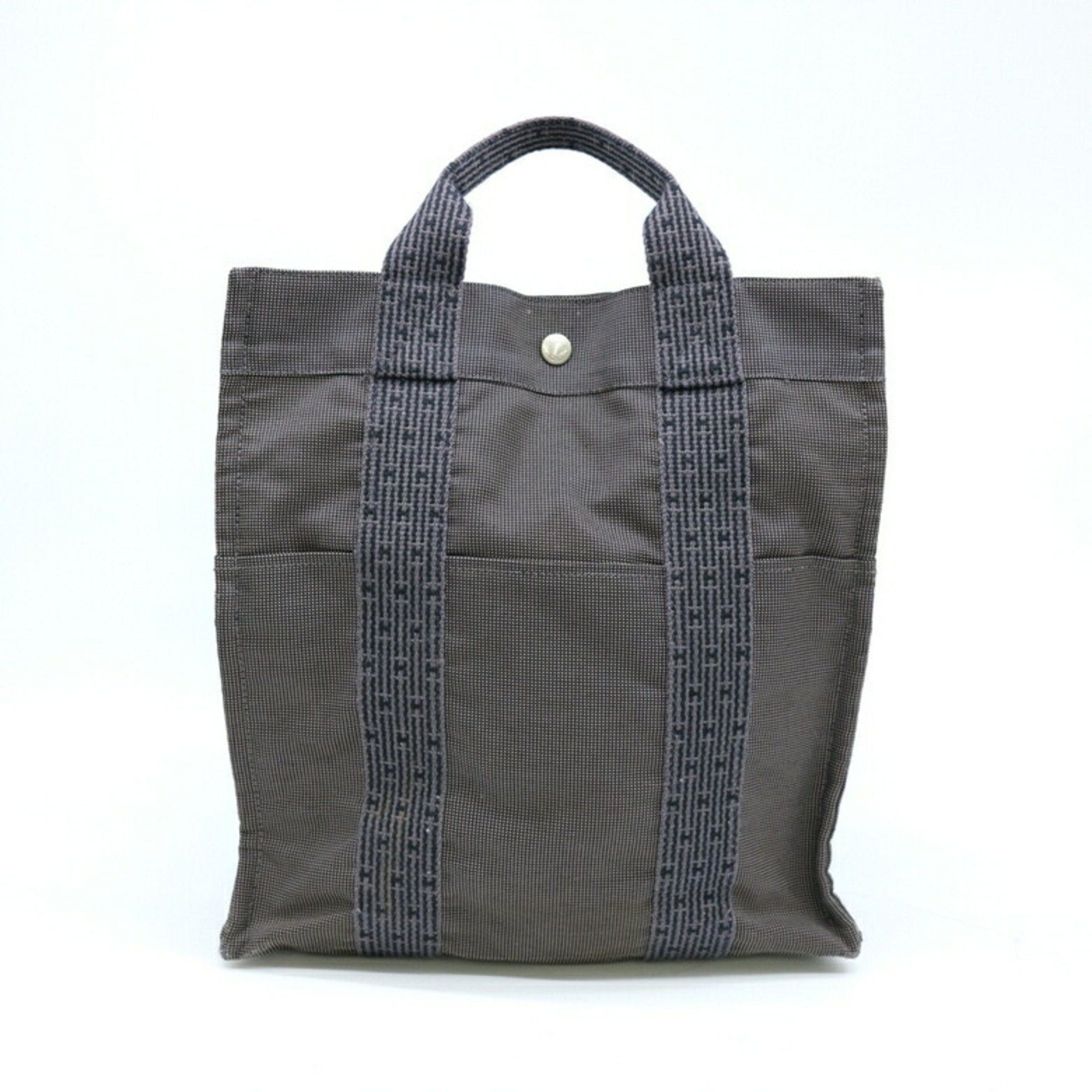 image of Hermes Air Line Ad Mm Backpack Rucksack Nylon Canvas Grey, Women's