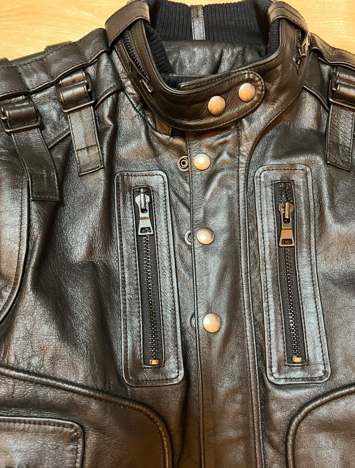 Balmain Balmain SS10 Decarnin Bondage strap Militant leather jacket Size US M / EU 48-50 / 2 - 3 Thumbnail