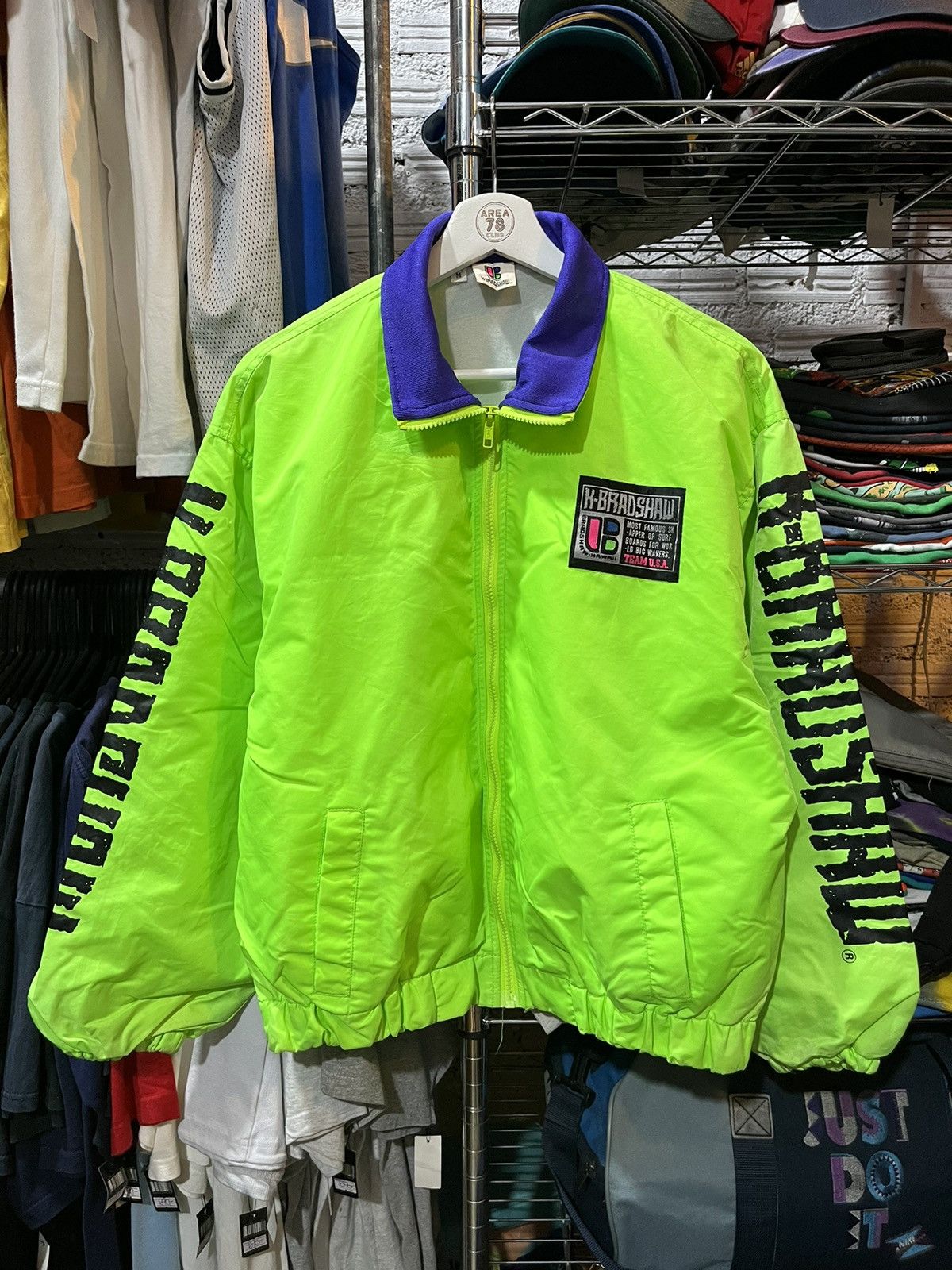 Vintage K.Bradshaw Surfboards Team USA Bomber Jacket 90s Size US M / EU 48-50 / 2 - 1 Thumbnail
