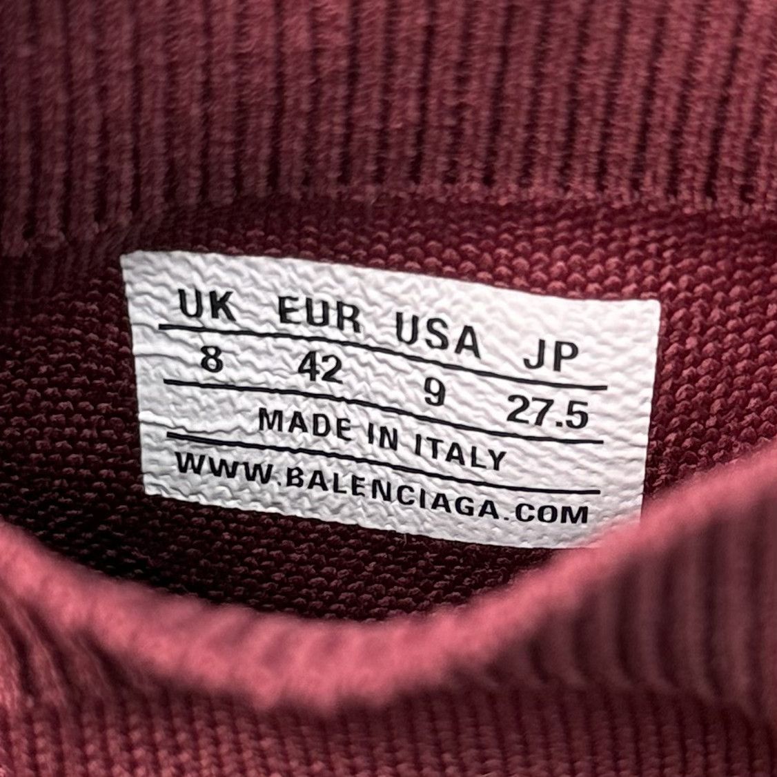 Balenciaga Balenciaga Speed 2.0 Trainer Burgundy Size US 9 / EU 42 - 7 Thumbnail
