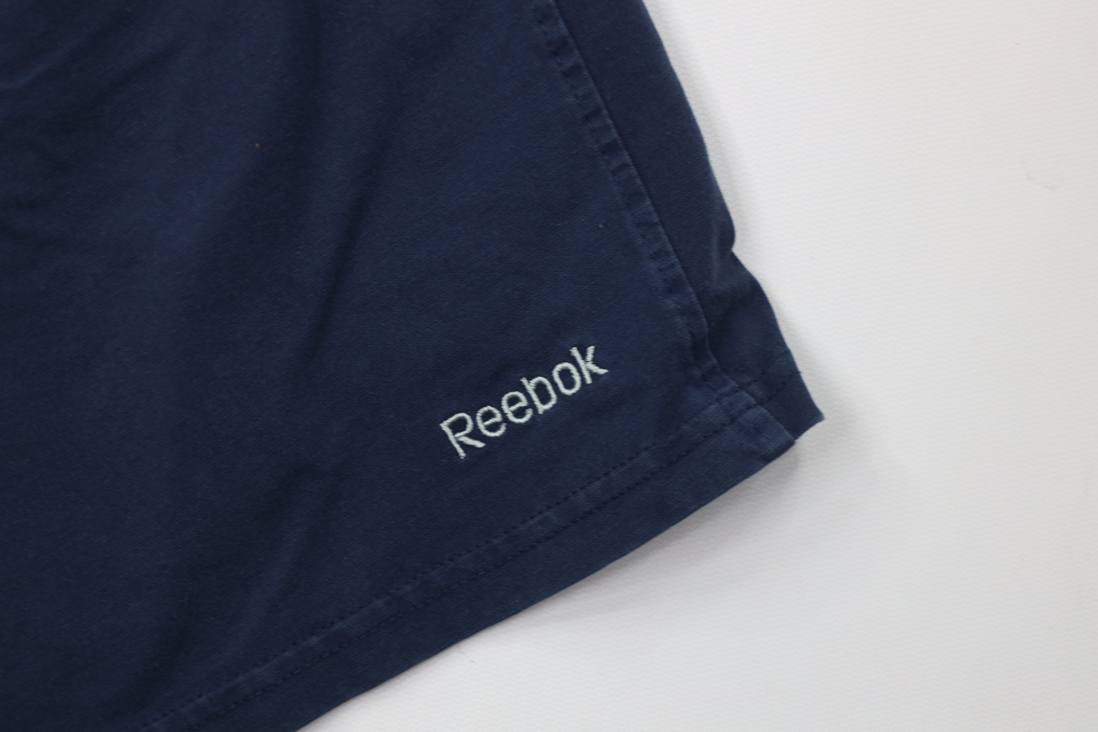 Reebok Vintage Reebok Faded Spell Out Above Knee Shorts Navy Blue Size US 32 / EU 48 - 5 Thumbnail