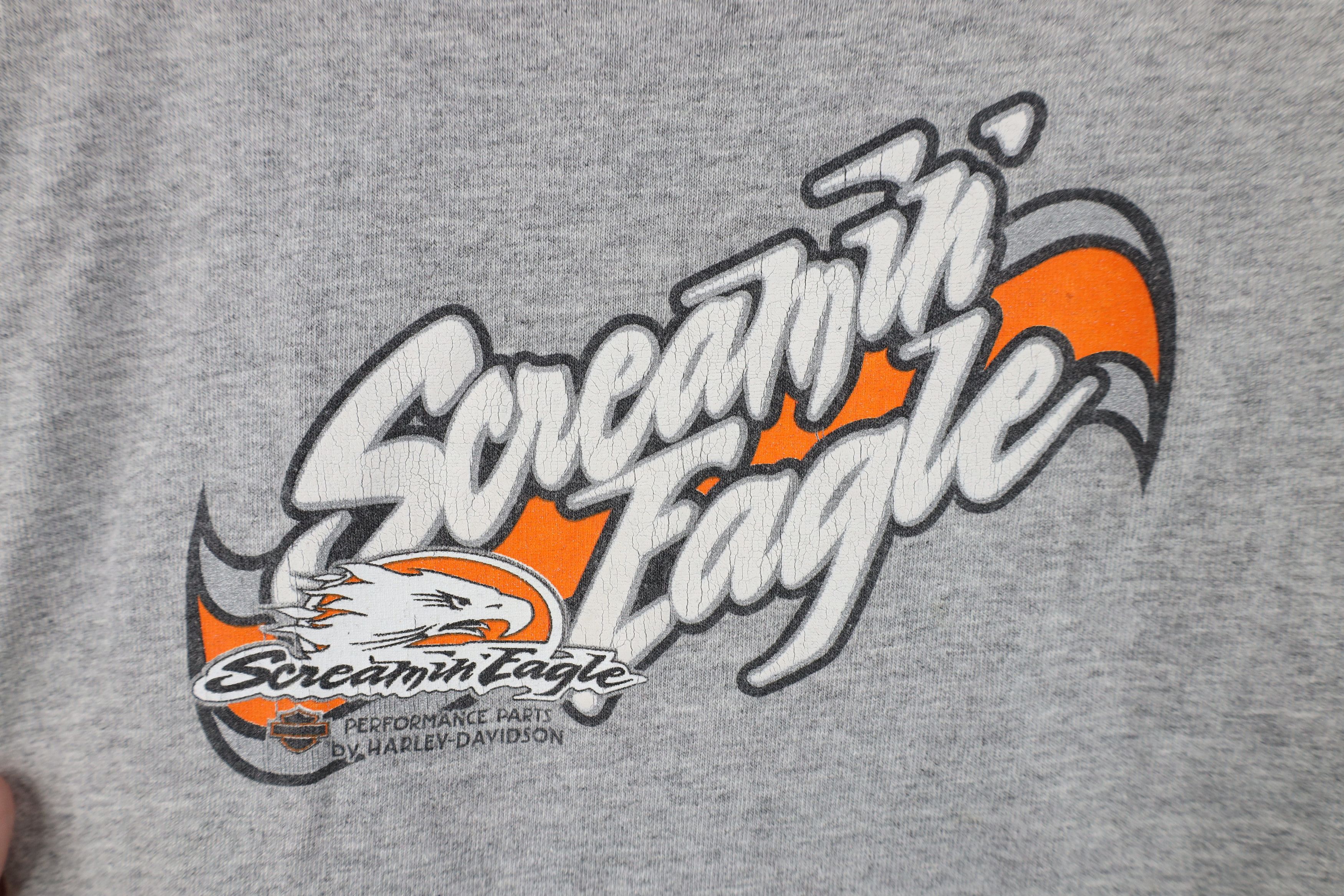 Harley Davidson Vintage Y2K Harley Davidson Screaming Eagle Ringer T-Shirt Size L / US 10 / IT 46 - 4 Thumbnail
