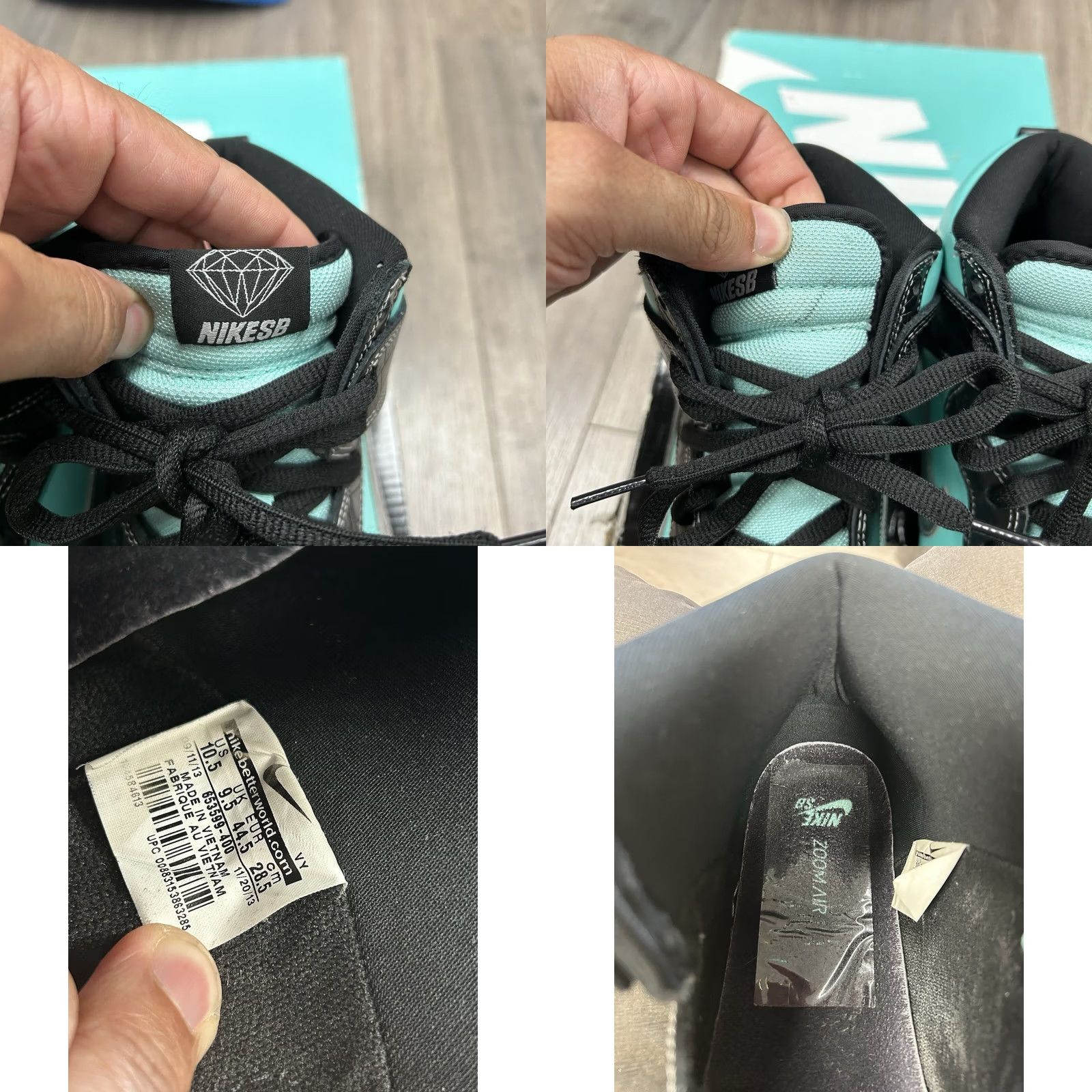 Nike Nike SB Dunk High Premium Diamond Tiffany 2014 Used Size 10.5 Skate Shoes Mens Size US 10 / EU 43 - 8 Thumbnail