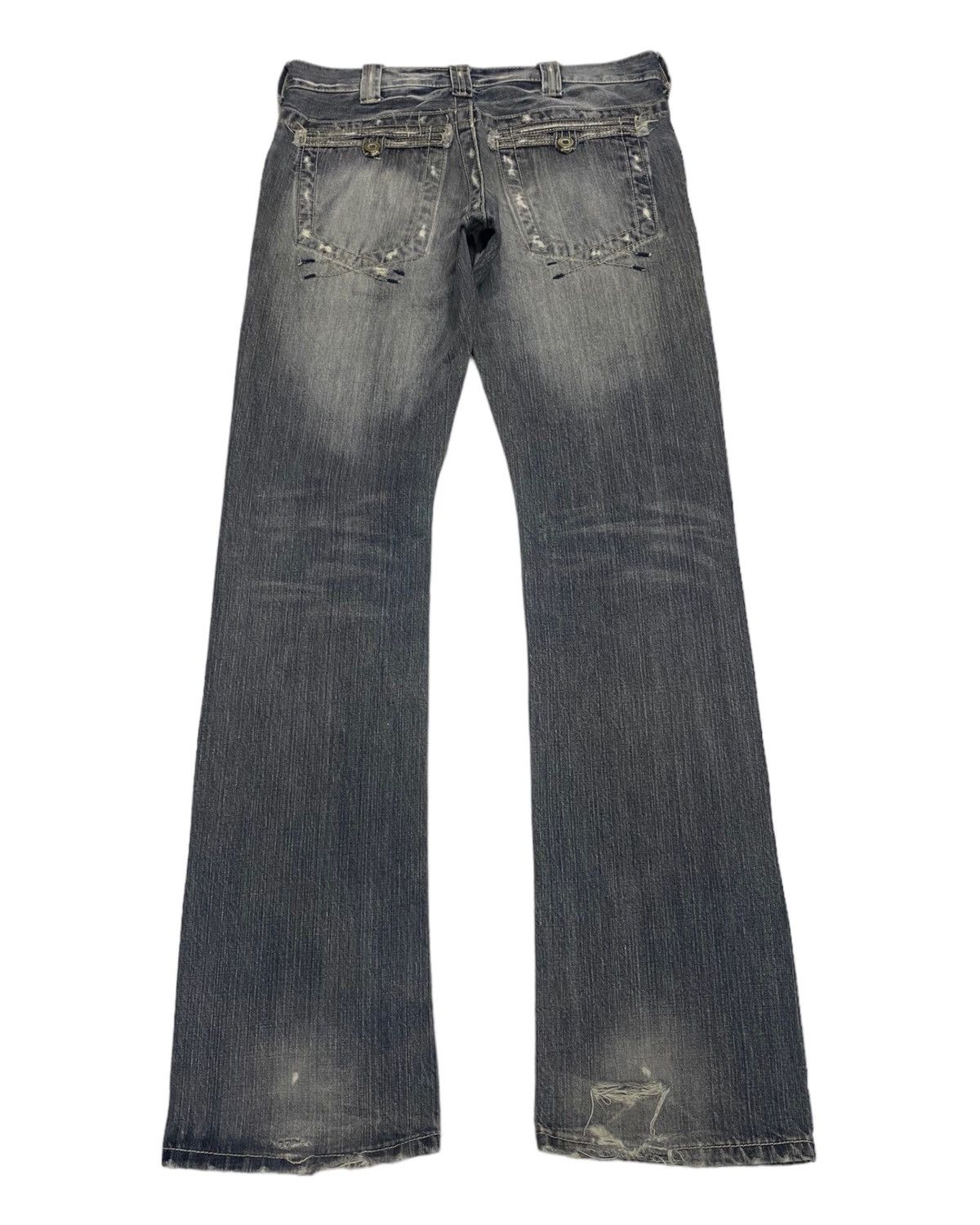 If Six Was Nine × Le Grande Bleu (L.G.B.) TAKA:Q JAPAN THRASHED DISTRESSED DENIM JEANS ZIPPED POCKET Size US 32 / EU 48 - 8 Thumbnail