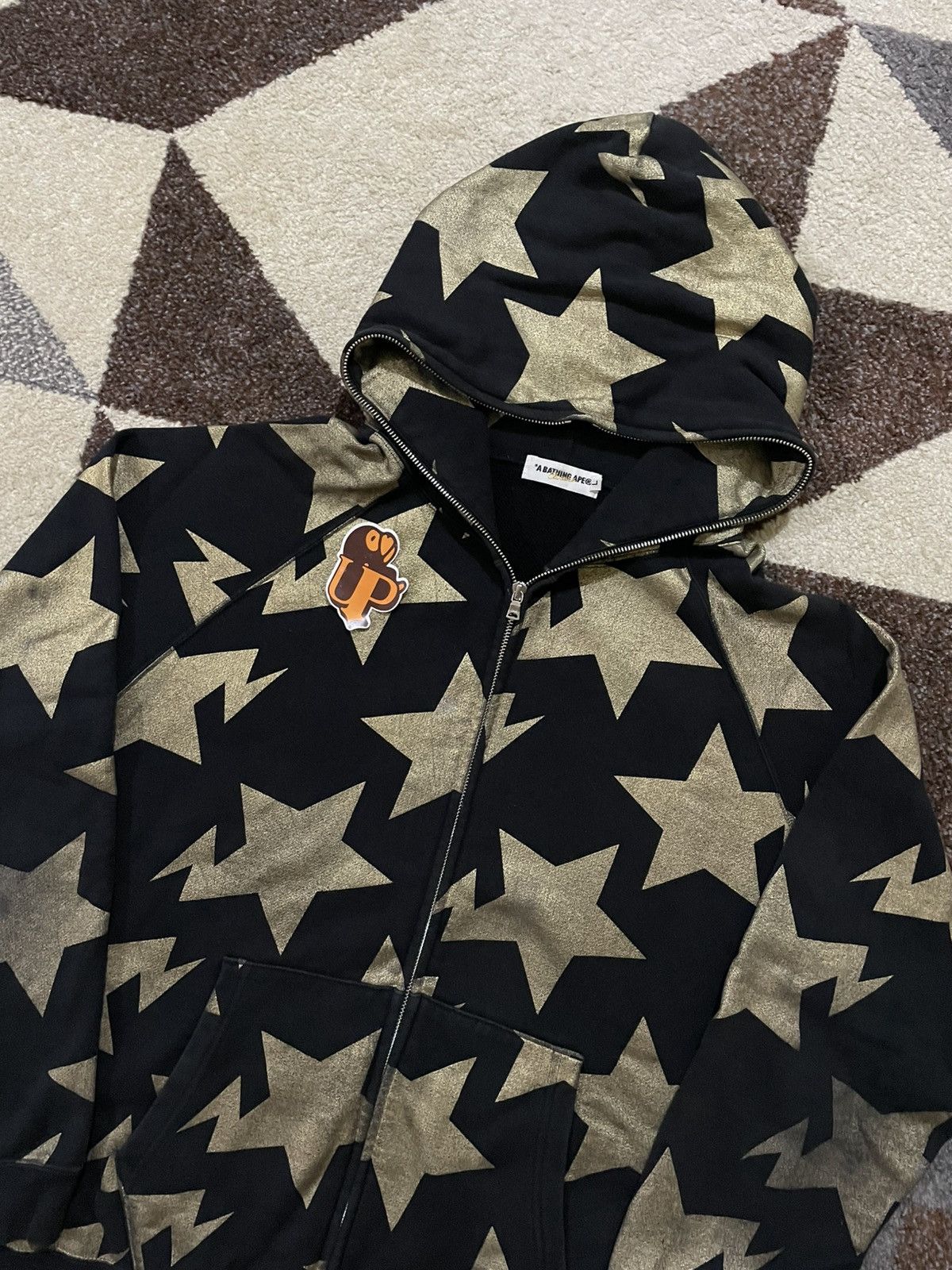 Bape OG Bape Bapesta Fullzip Hoodie Black Gold Size US L / EU 52-54 / 3 - 4 Thumbnail