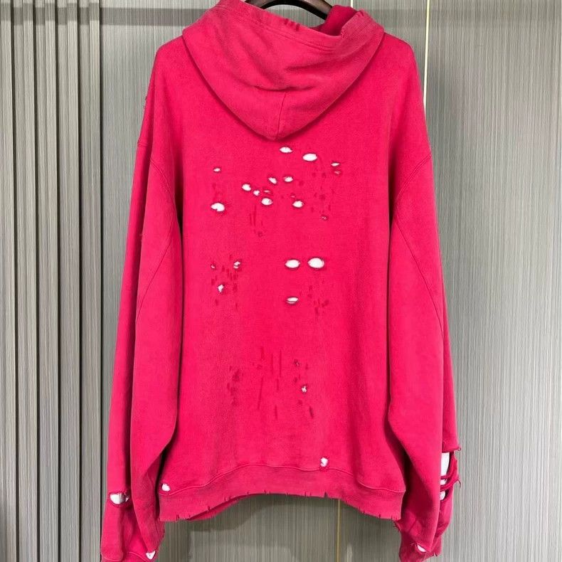 Balenciaga Balenciaga Destroyed Letter Logo Hoodie Size US XXS / EU 40 - 2 Thumbnail