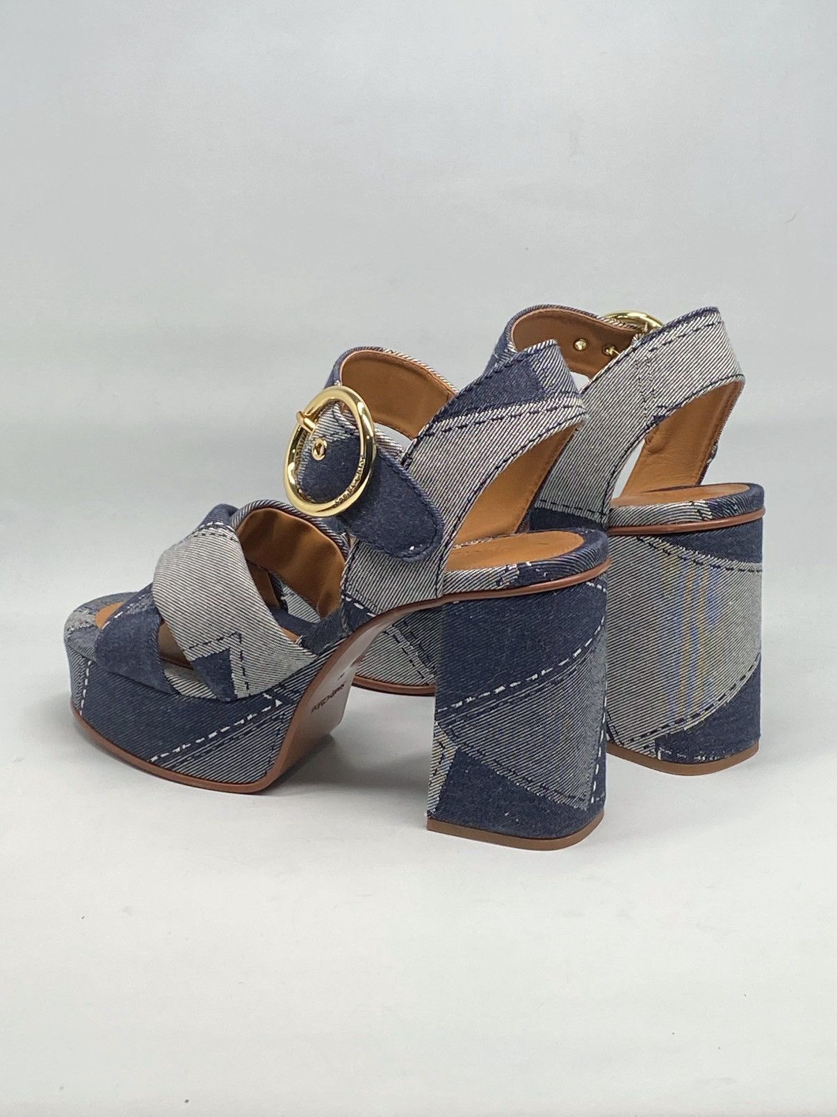 See by Chloe See by Chloe Joei Patchwork Denim Platform Sandals size 39 Size US 9 / IT 39 - 12 Thumbnail