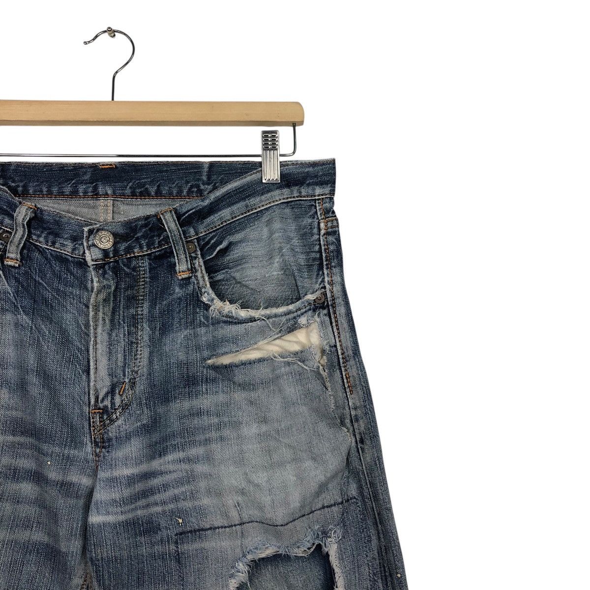 Japanese Brand 📌Rebel Vintage Denim Jeans Distressed Style Edwin Japan Size US 32 / EU 48 - 7 Thumbnail