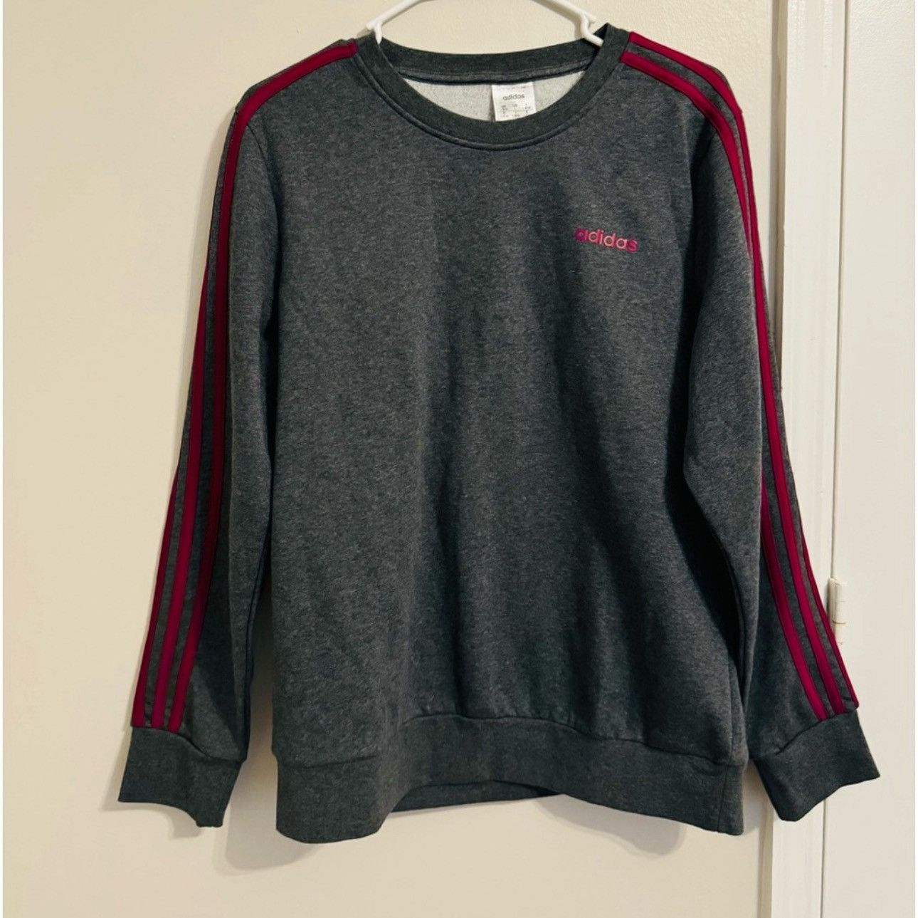 Adidas Women's Adidas Essentials 3 Stripes Sweatshirt Gray Large Size L / US 10 / IT 46 - 2 Thumbnail