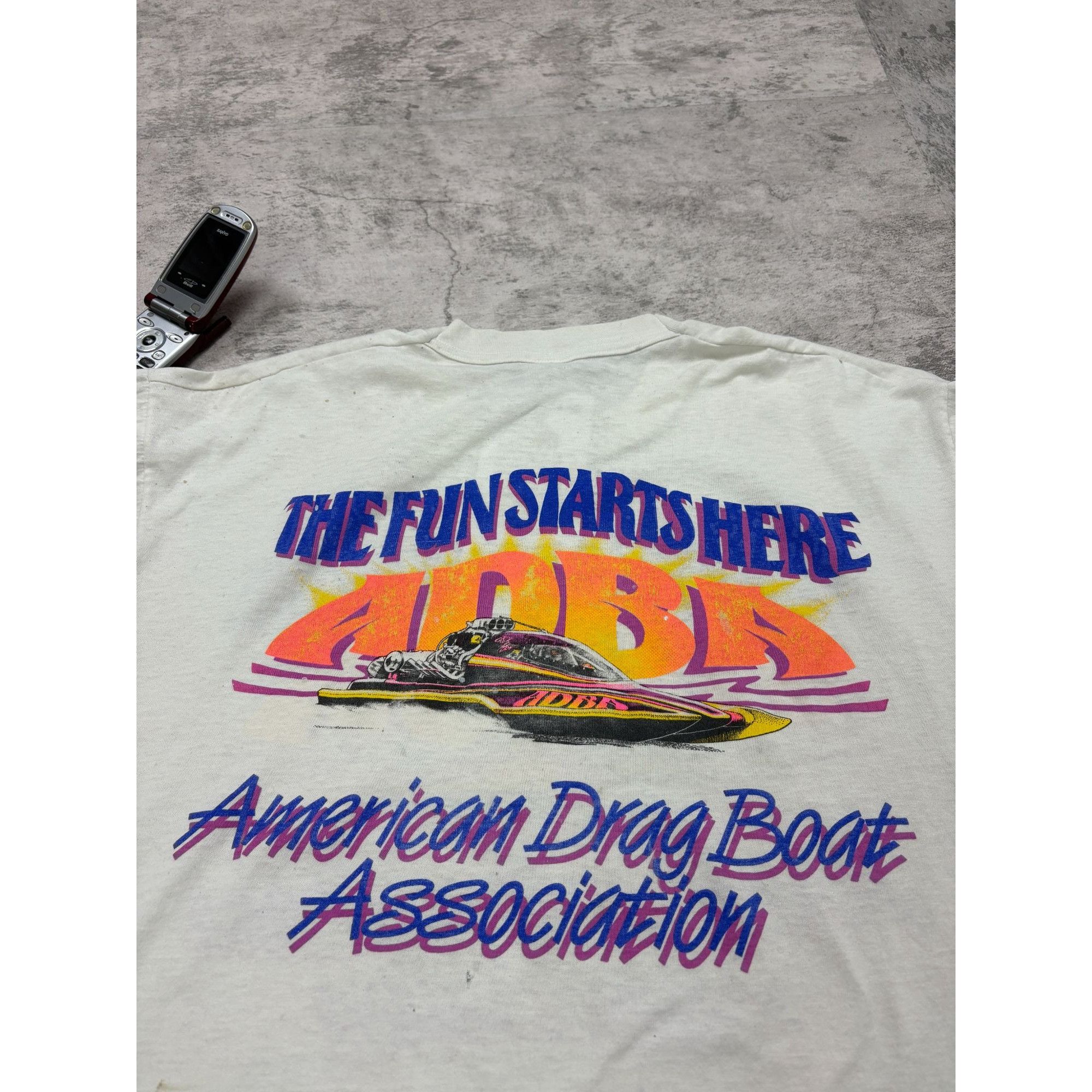 Fruit Of The Loom Vintage Drag Boat Graphic T Size US L / EU 52-54 / 3 - 5 Thumbnail