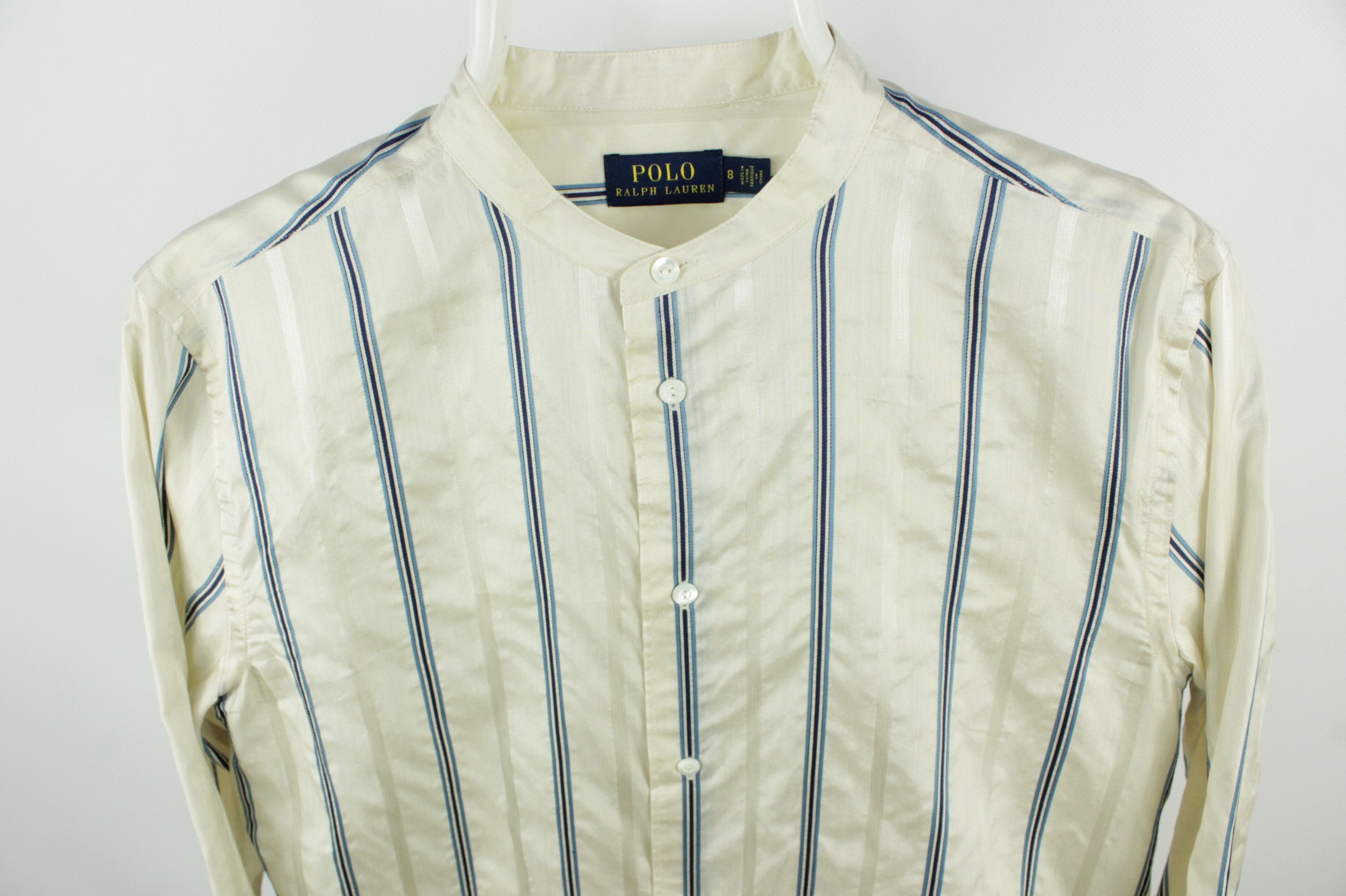 Polo Ralph Lauren Polo Ralph Lauren Mulberry Silk Striped Shirt Women's Size M / US 6-8 / IT 42-44 - 2 Thumbnail