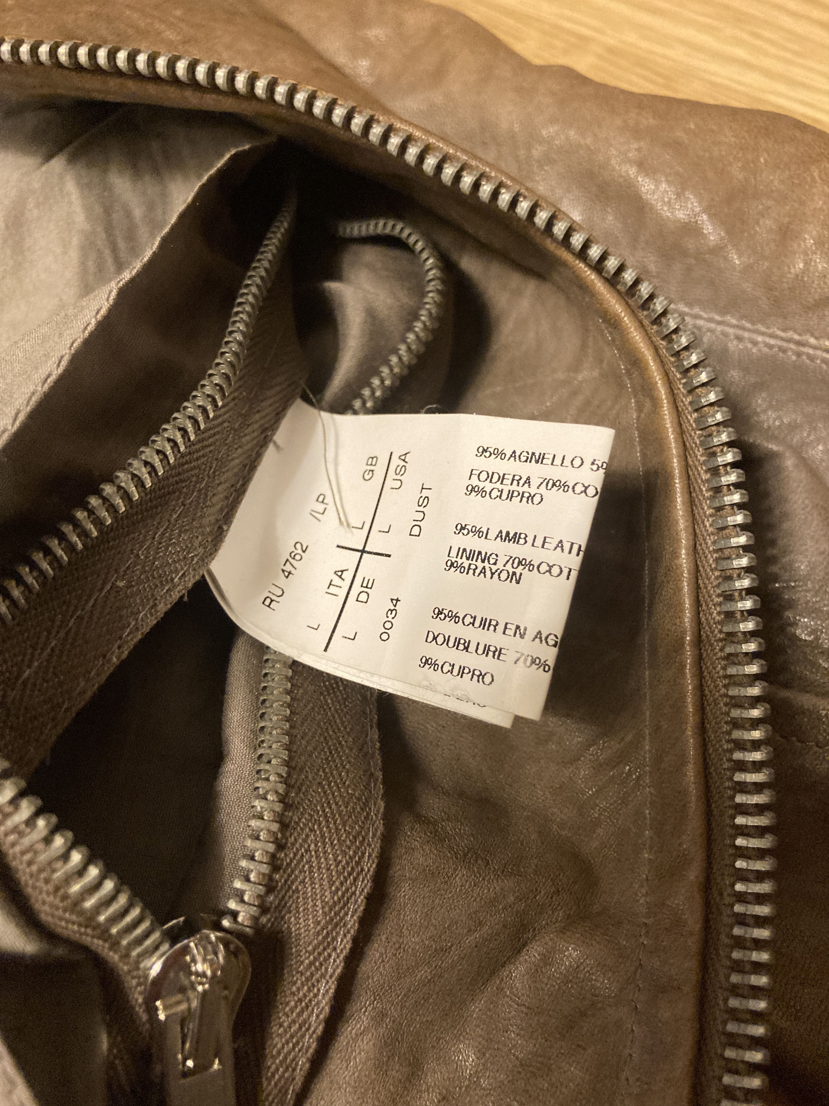 Rick Owens F/W 09 “CRUST” Hammered Lamb Mollino Leather Jacket Dust L Size US L / EU 52-54 / 3 - 18 Thumbnail