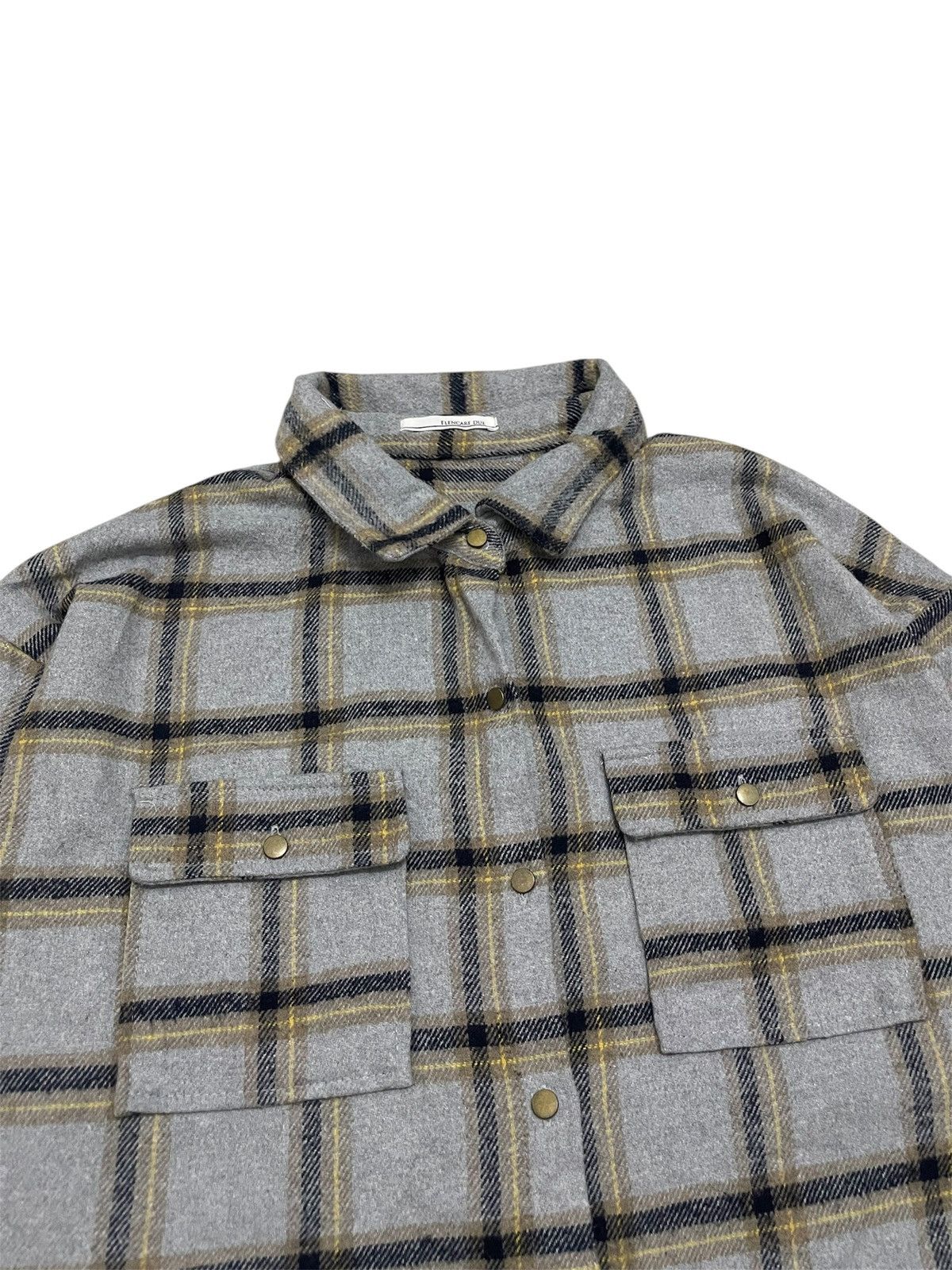 Japanese Brand Japanese Brand Elencare Due Wool Blend Plaid Western Flannel Size US L / EU 52-54 / 3 - 5 Thumbnail