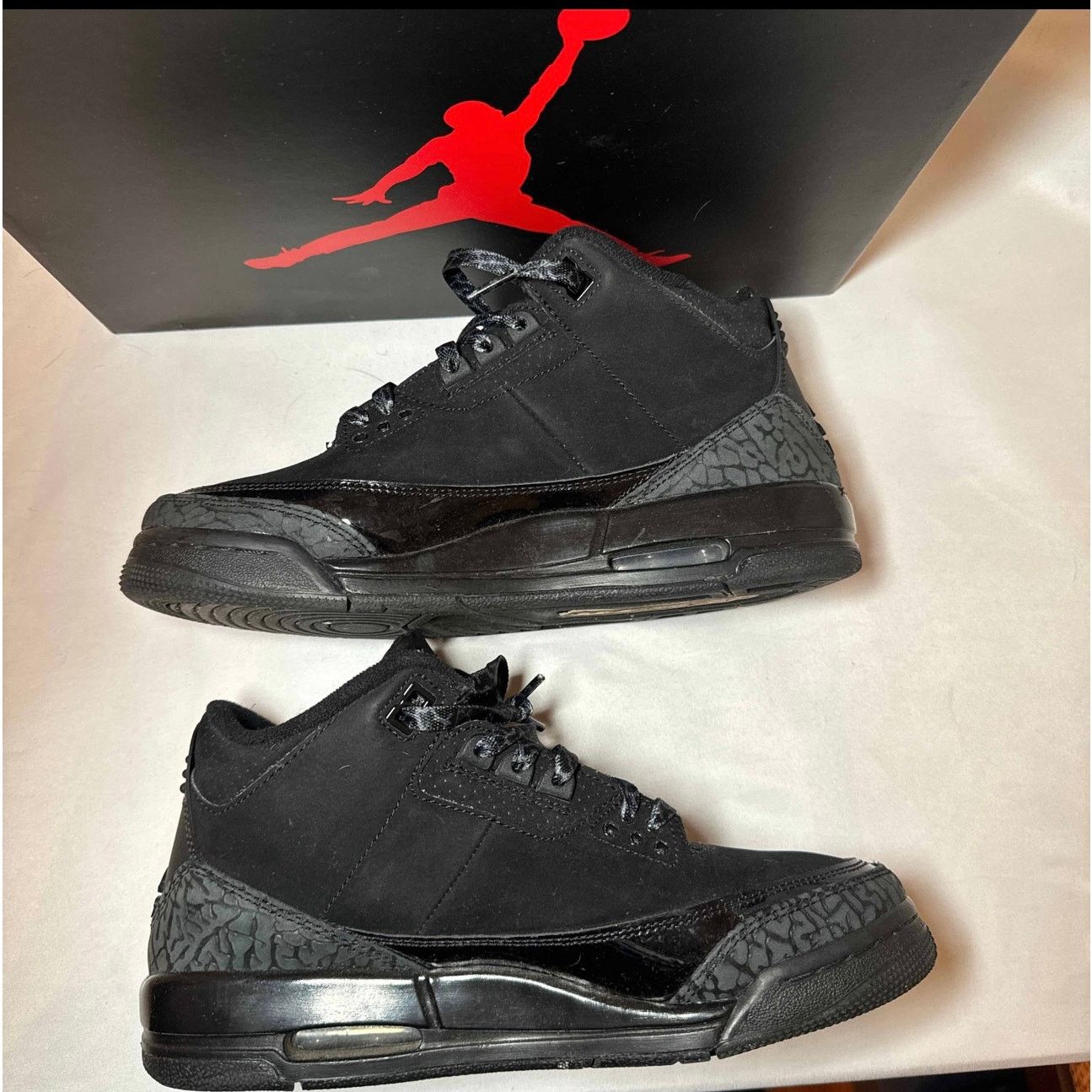 Jordan Brand × Nike Size 6.5 - Air Jordan 3 Retro GS Black Cat 2025 Men's Shoes Size US 6.5 / EU 39-40 - 3 Thumbnail
