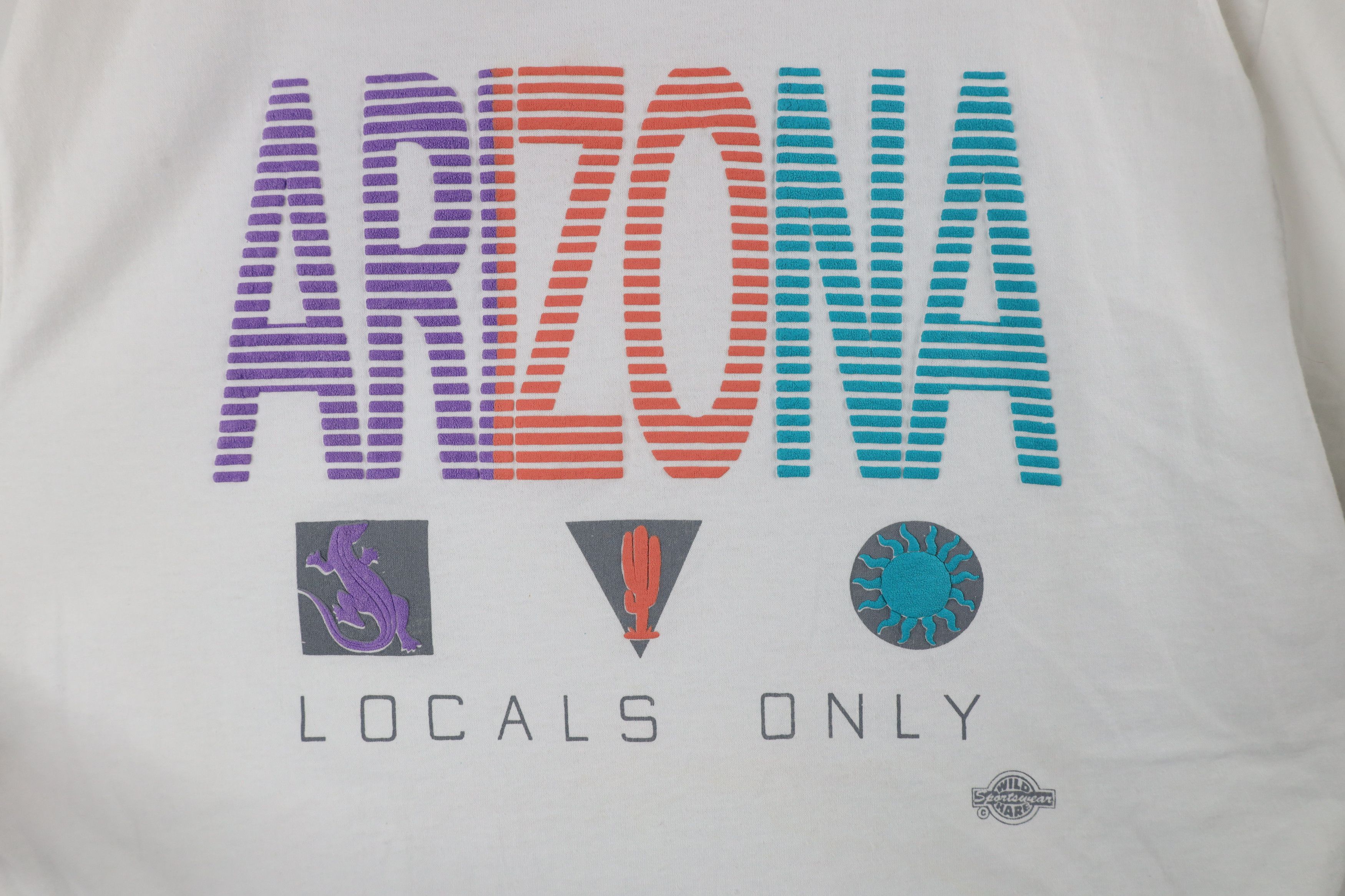 Vintage Vintage 90s Streetwear Arizona Locals Only T-Shirt White USA Size XL / US 12-14 / IT 48-50 - 4 Thumbnail