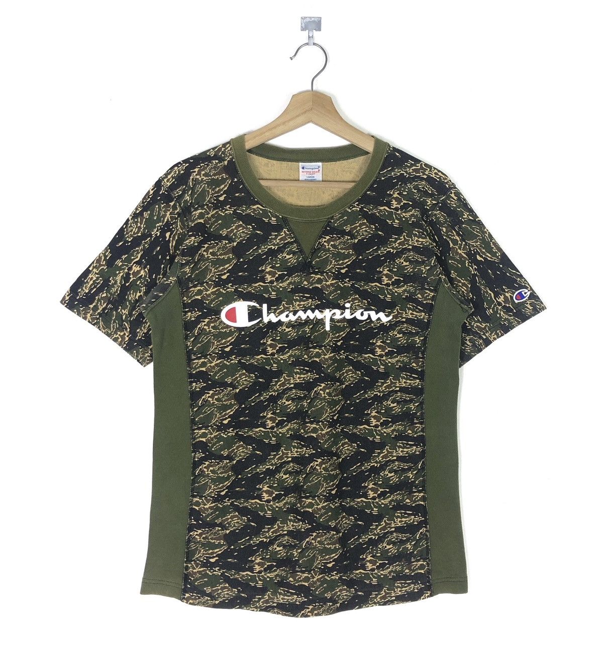 Champion RARE🔥VINTAGE CHAMPION REVERSE WEAVE TIGER STRIPES CAMO TEE Size US S / EU 44-46 / 1 - 1 Thumbnail