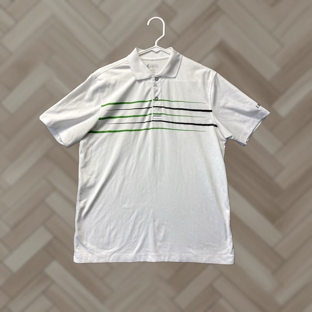 Izod IZOD Polo Shirt Mens S White Blue Striped Collared Golf Short Sleeve /42-69 Size US S / EU 44-46 / 1 - 1 Thumbnail