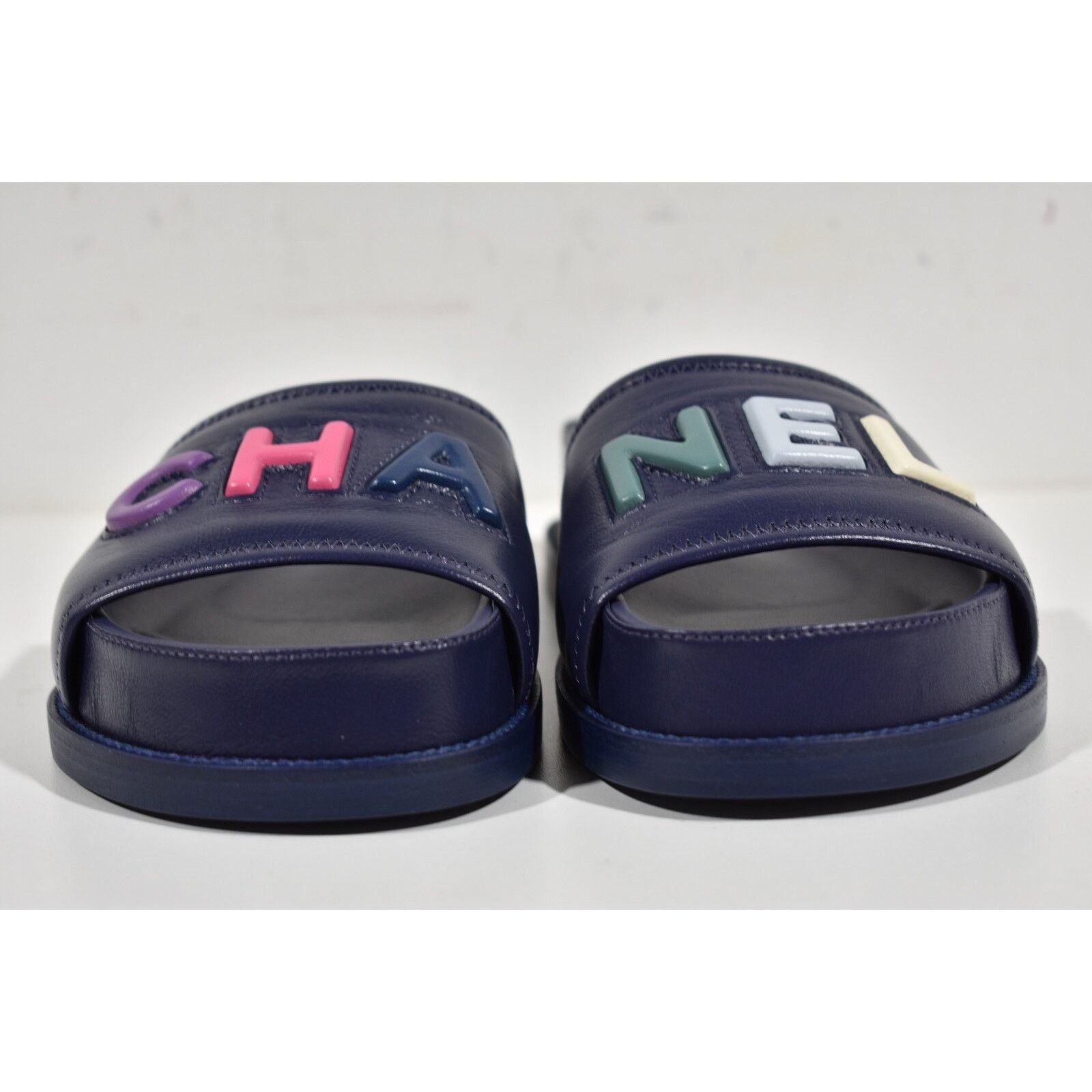 Chanel Chanel 22S Navy Blue Lambskin Multicolor CHANEL Letter Size US 7 / IT 37 - 6 Thumbnail