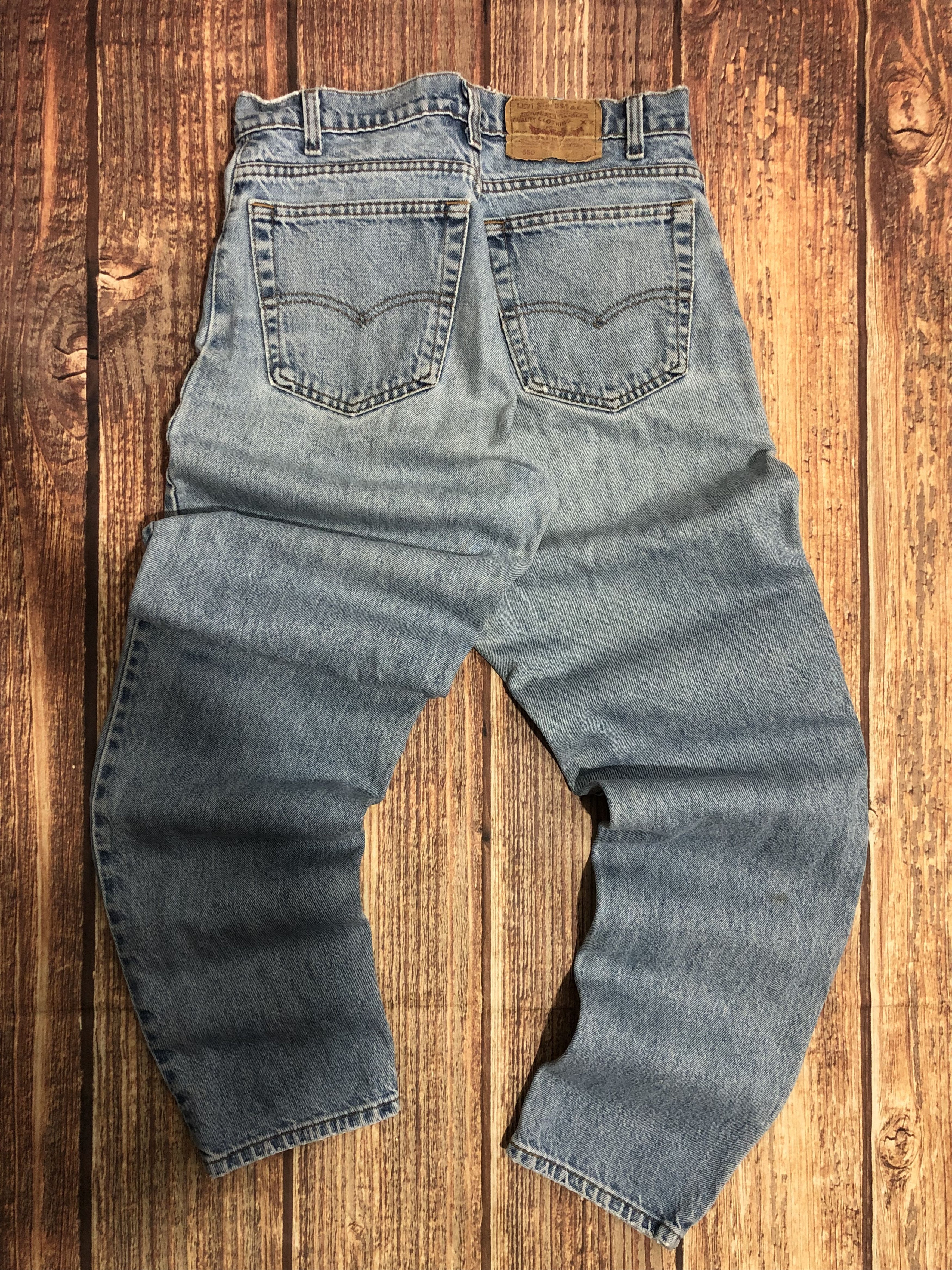 image of Levis x Vintage 90's Levi's 550 Washed Blue Denim Jeans in Washed Denim, Men's (Size 31)