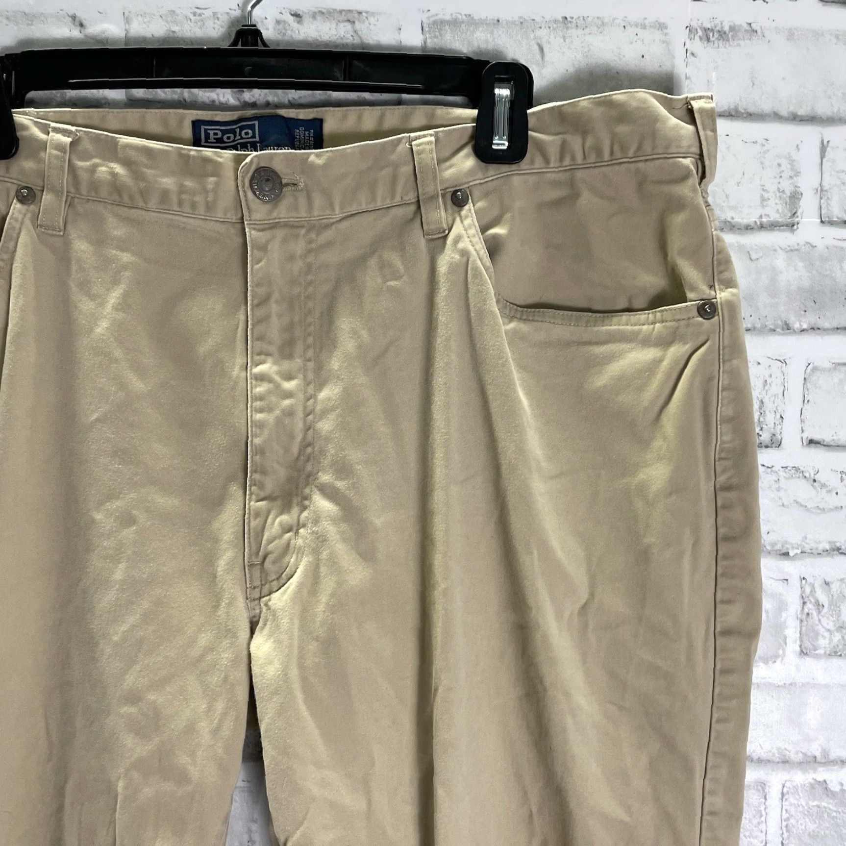 Polo Ralph Lauren Polo Ralph Lauren Pants Beige Cotton Blend Casual Mens 40x32 Chino Width Regular Color Beige Shirt Sneakers Everyday Mens Size US L / EU 52-54 / 3 - 2 Thumbnail