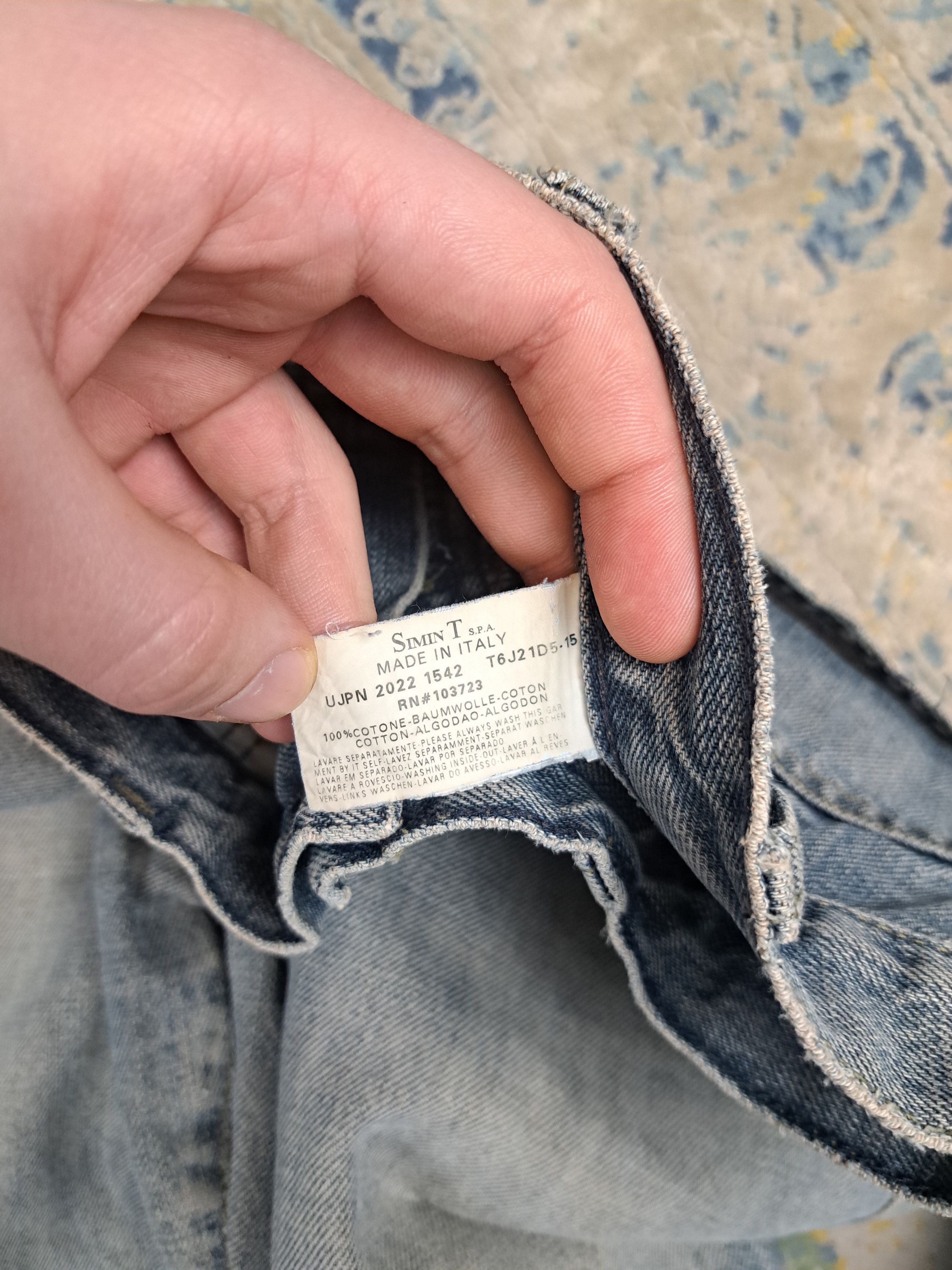 Armani Armani Jeans Baby Blue Straight Fit Denim Archive Designer Size US 31 - 9 Thumbnail