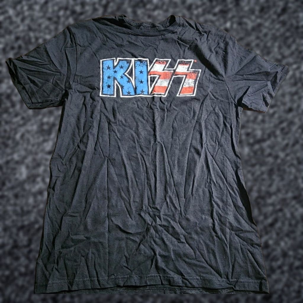 Etro Mens M Kiss American Flag Band Tee T Shirt USA Music Rock Retro Size US M / EU 48-50 / 2 - 1 Thumbnail