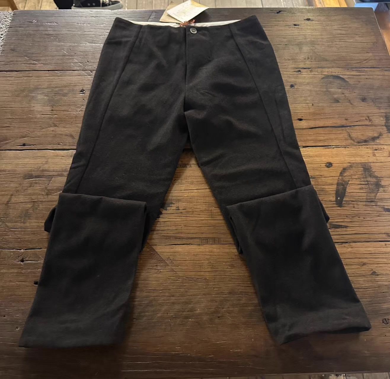 Sruli Recht SRULI RECHT 12AW Vertically‑Cut Low‑Waist Wool Trousers Ｑ25 Size US 32 / EU 48 - 1 Thumbnail