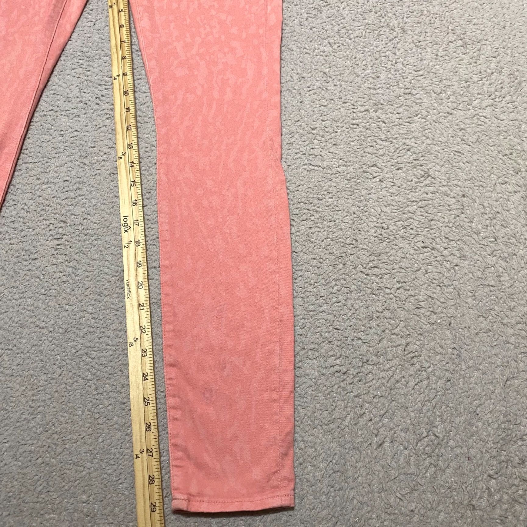 7 For All Mankind 7 For All Mankind Jeans Womens 26 Pink Jacquard Skinny Low Rise Gwenevere Size 26" / US 2 / IT 38 - 6 Thumbnail